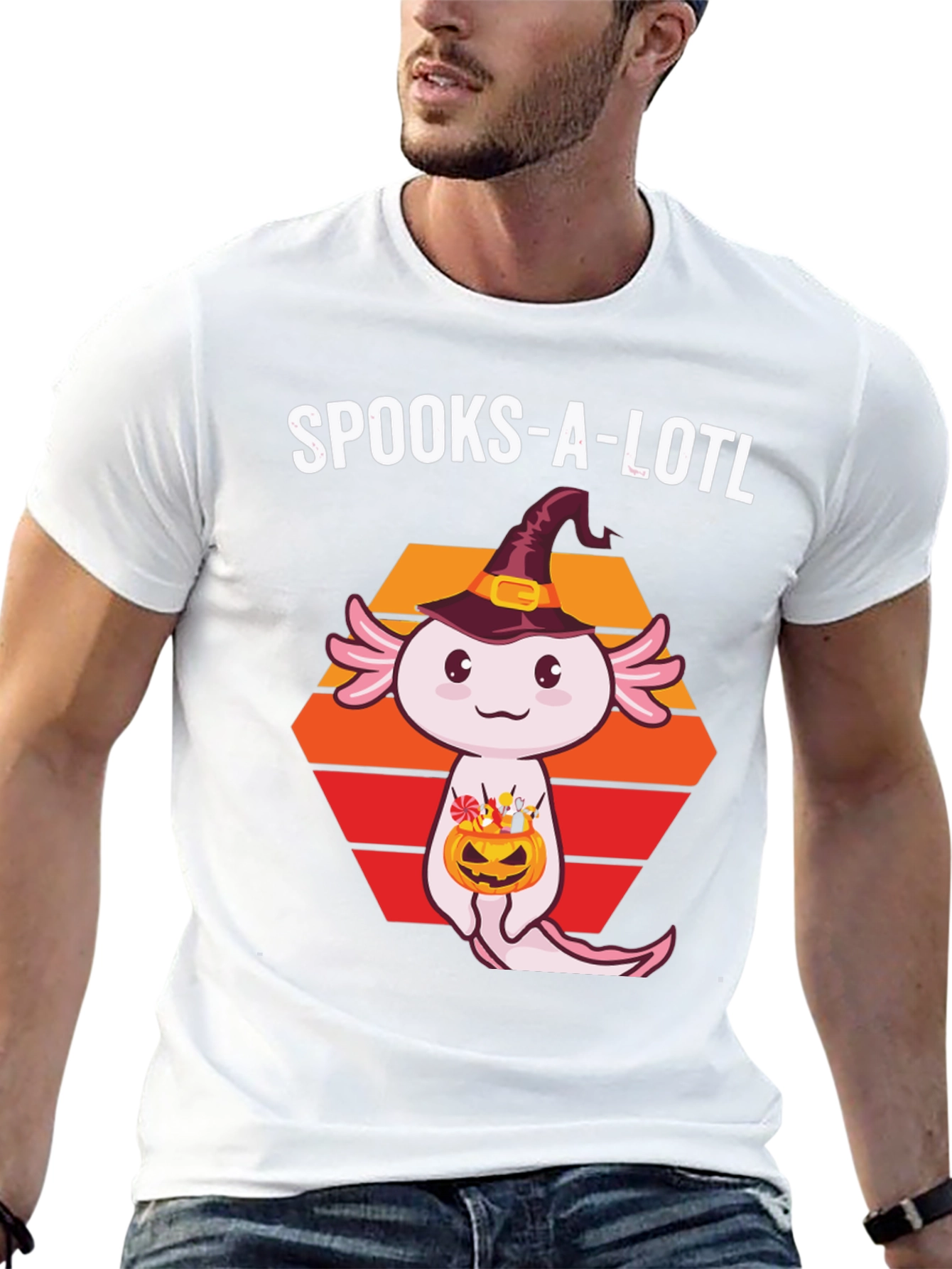 Spooks-A-Lotl Halloween Axolotl T-Shirt