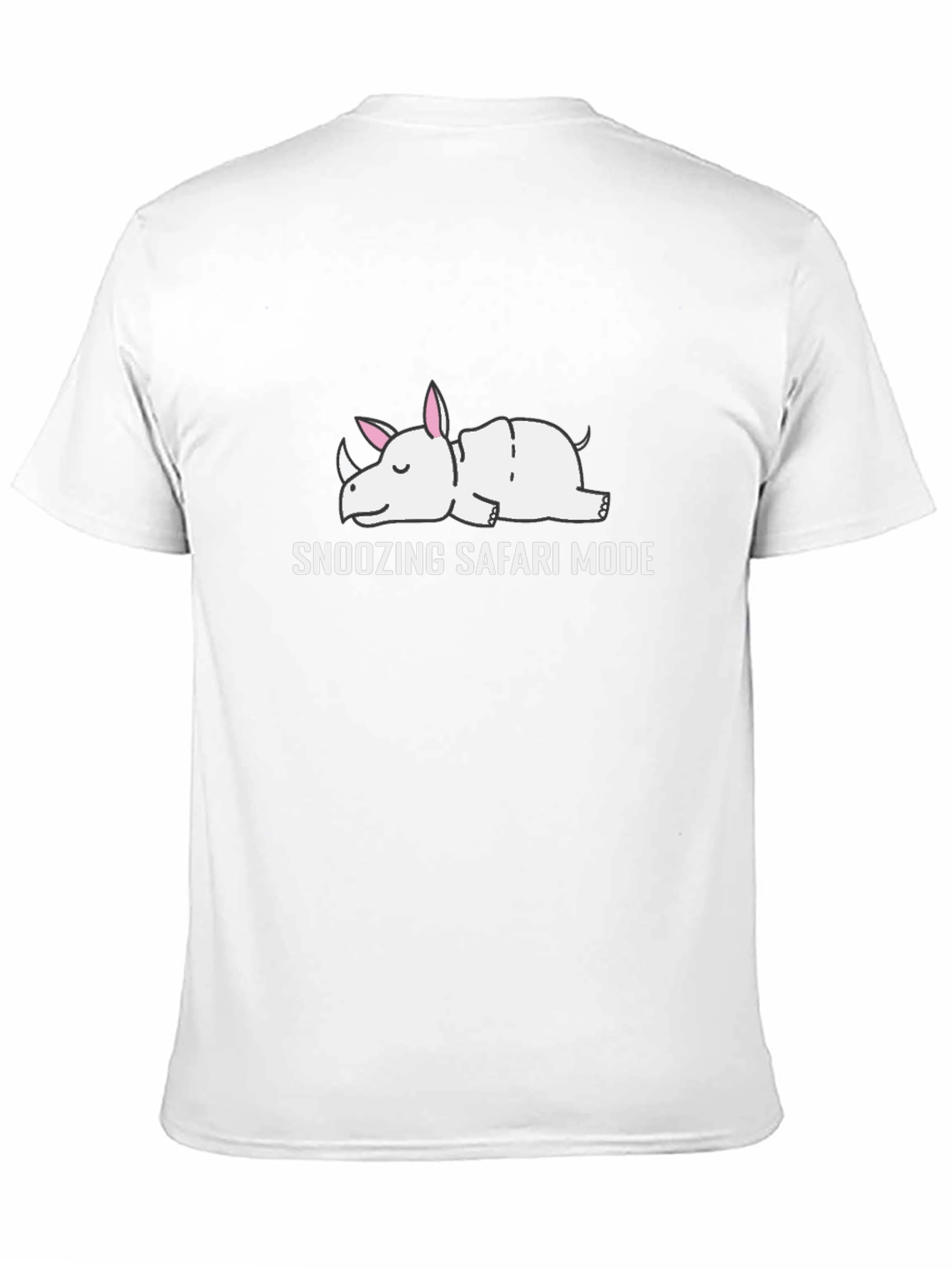 Snoozing Safari Mode Rhino Graphic T-Shirt