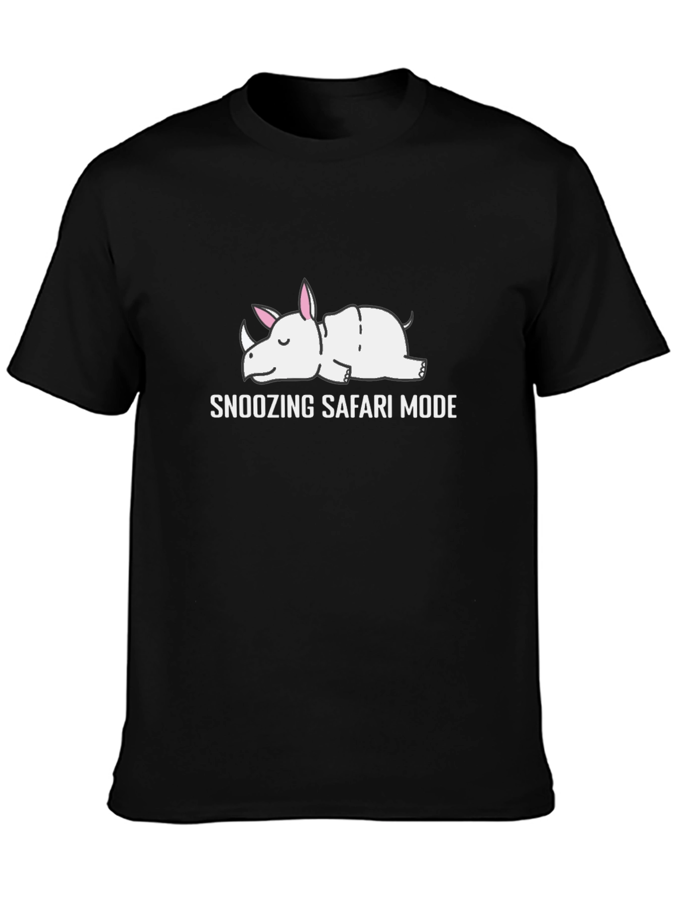 Snoozing Safari Mode Rhino Graphic T-Shirt