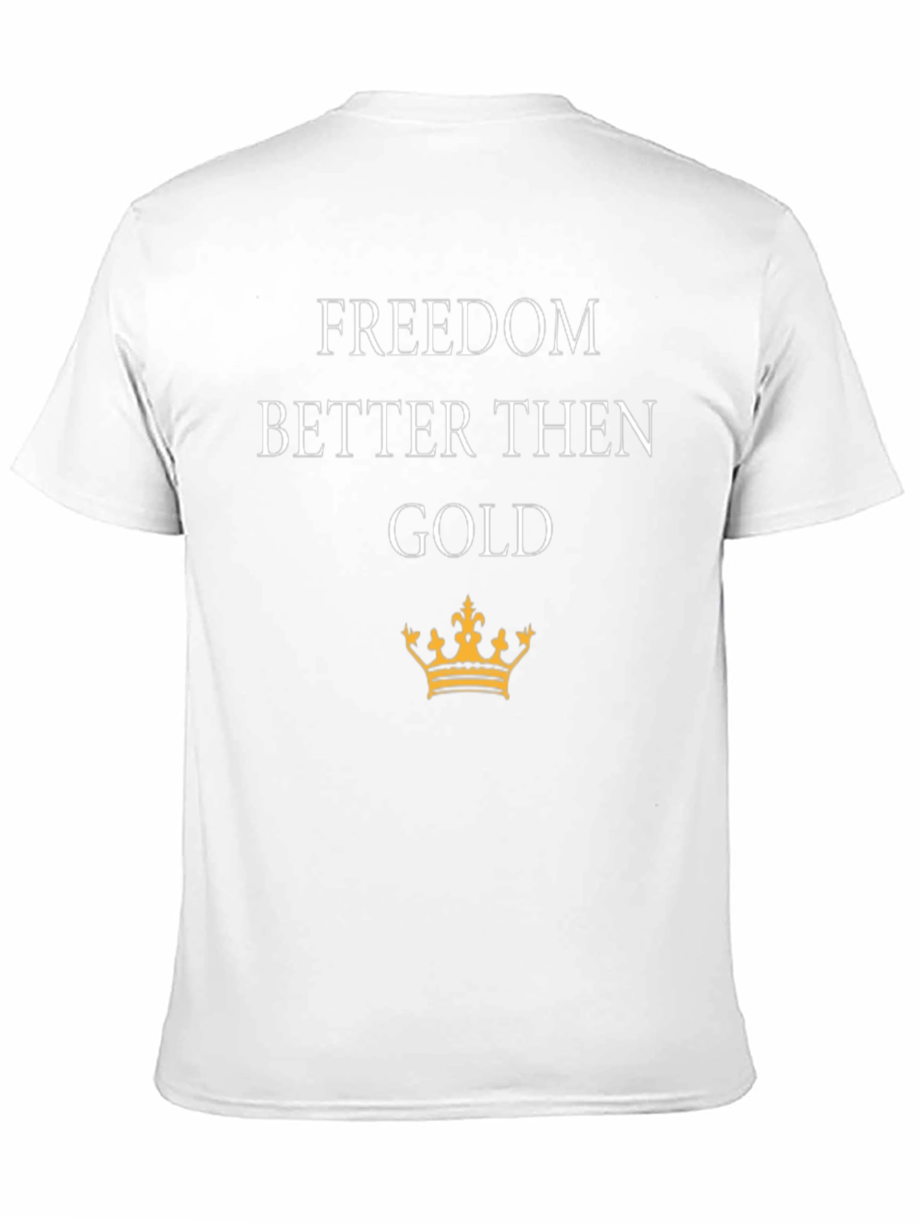 Freedom Better Than Gold Graphic Black T-Shirt