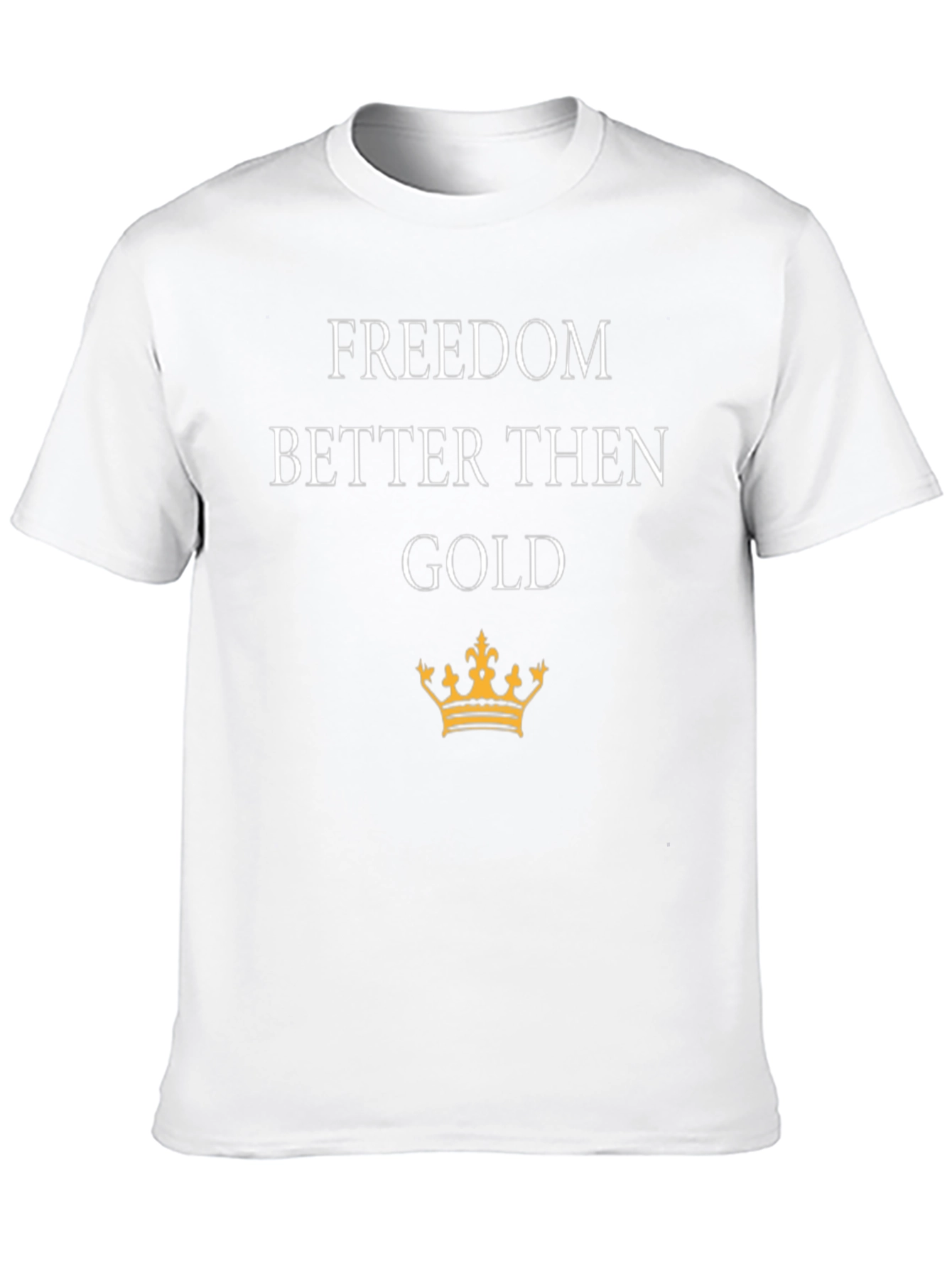 Freedom Better Than Gold Graphic Black T-Shirt