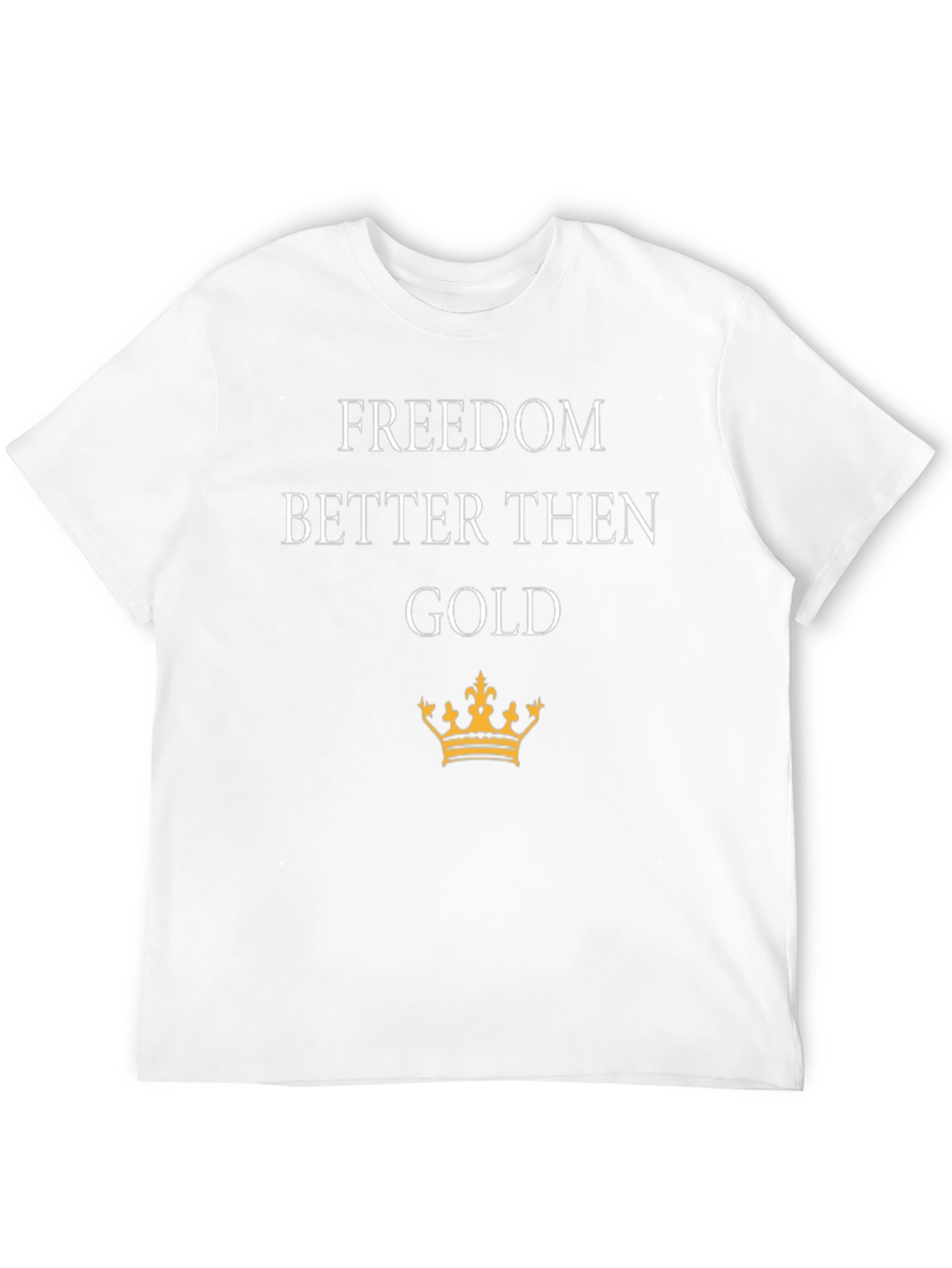 Freedom Better Than Gold Graphic Black T-Shirt