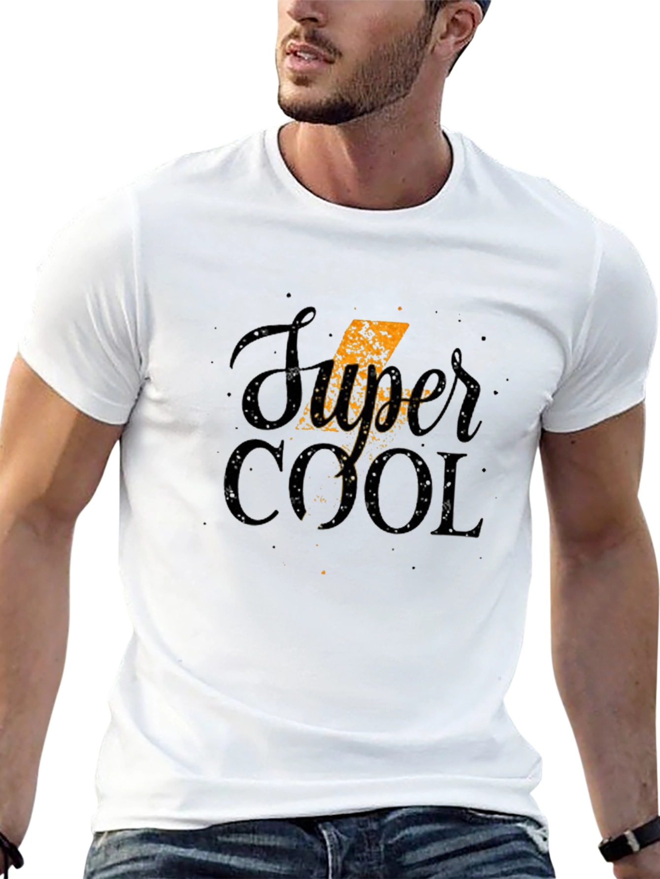 Super Cool Graphic Tee - Stylish Black T-Shirt