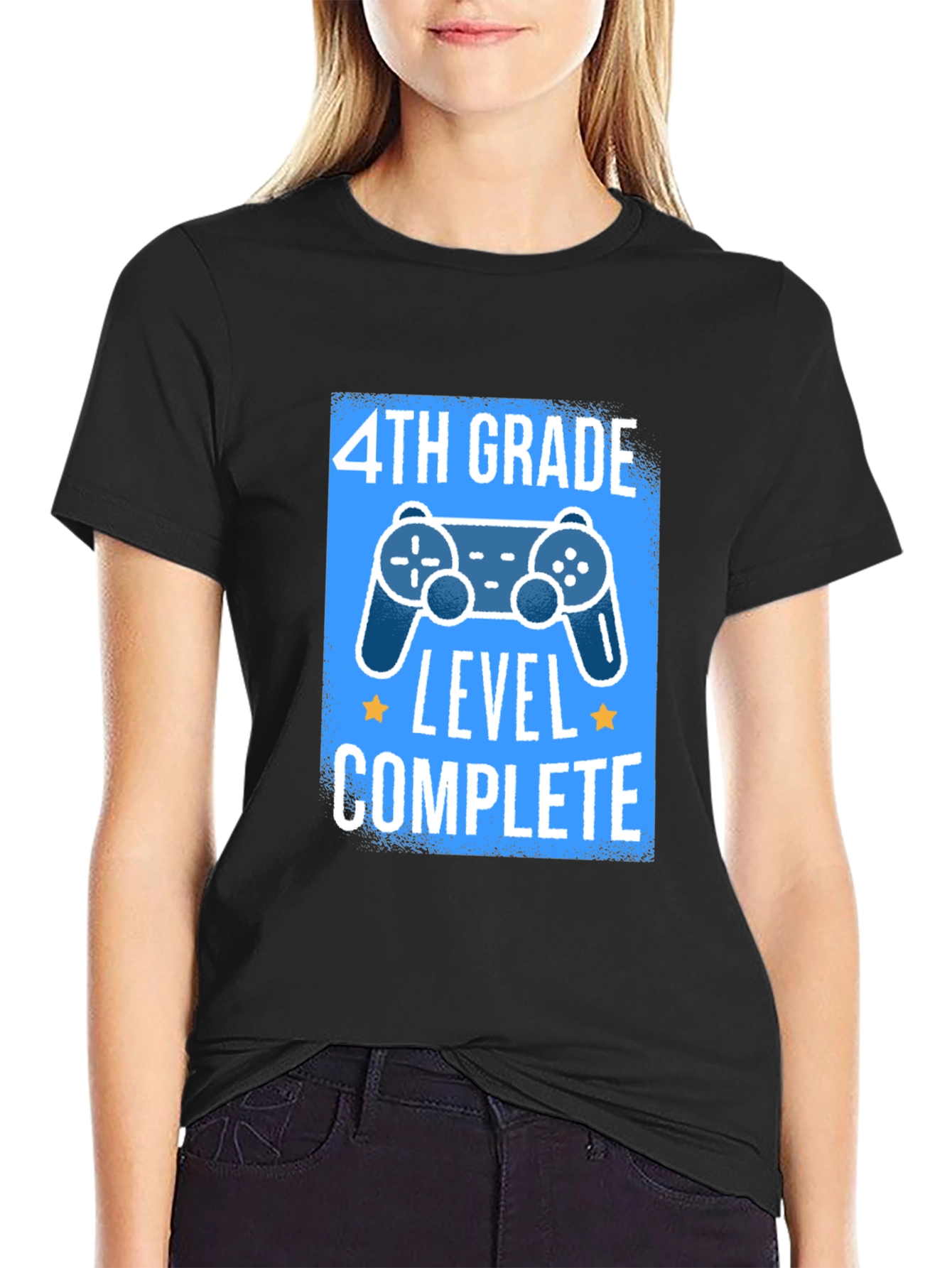 4th Grade Level Complete Black T-Shirt