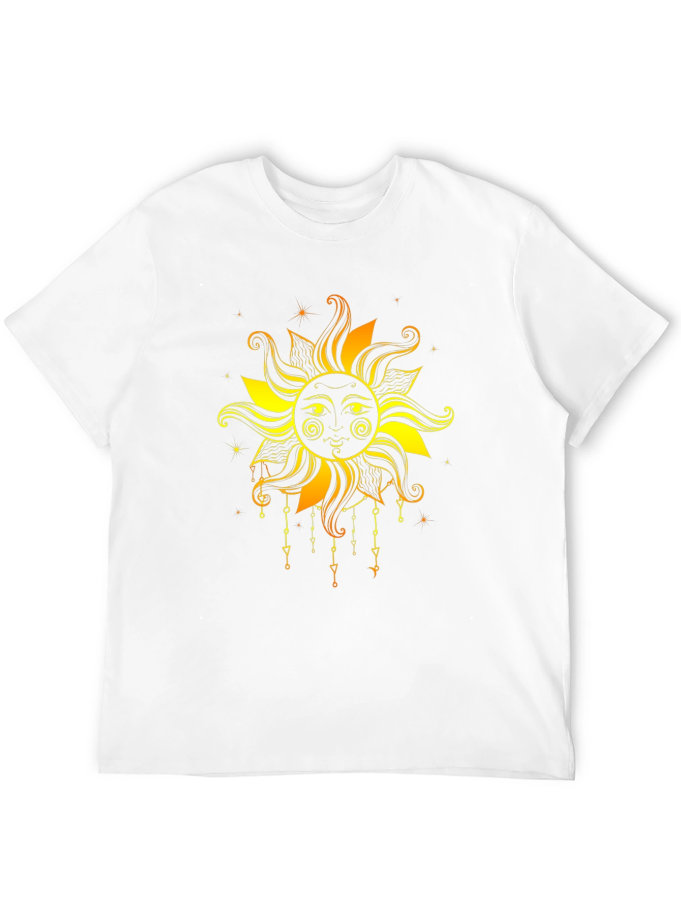 Sun Graphic Tee - Black Cotton T-Shirt