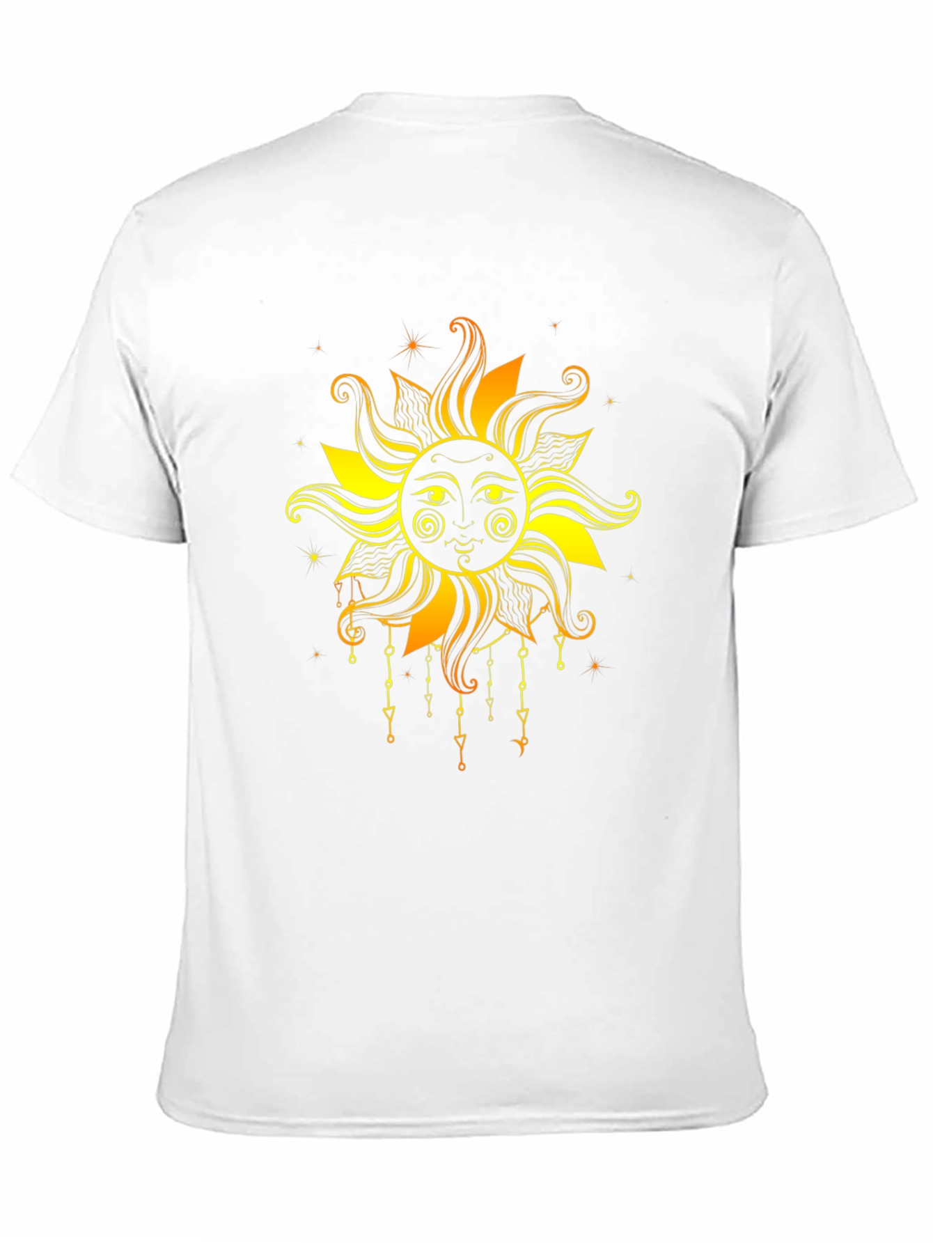 Sun Graphic Tee - Black Cotton T-Shirt
