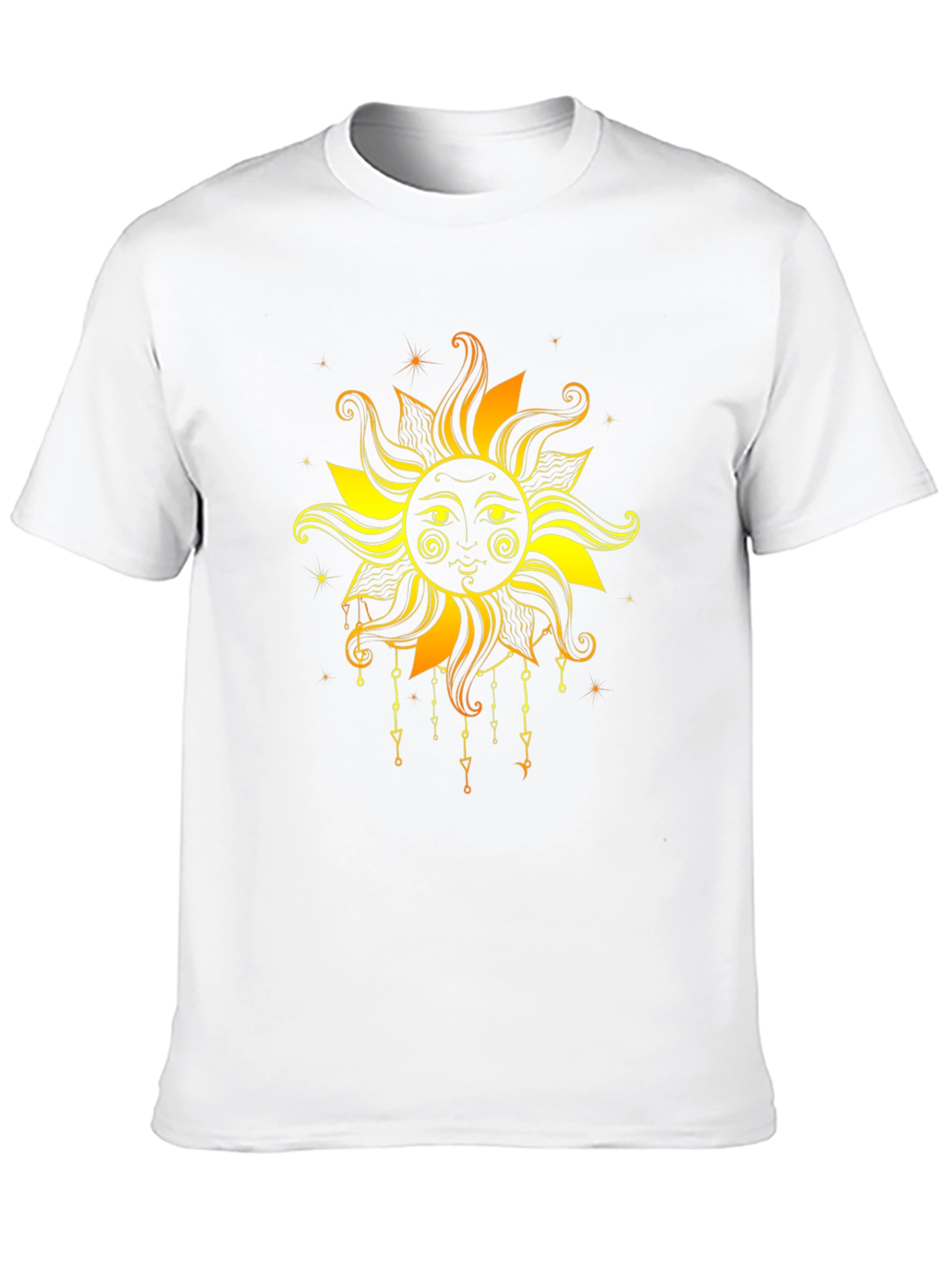 Sun Graphic Tee - Black Cotton T-Shirt