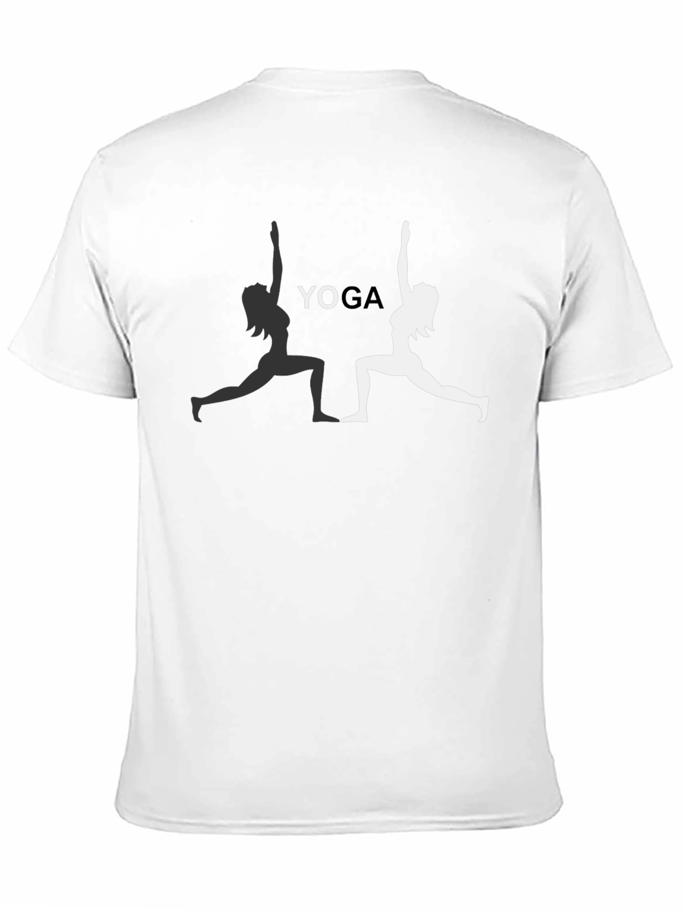 Yoga Pose Graphic Tee - Black Cotton T-Shirt