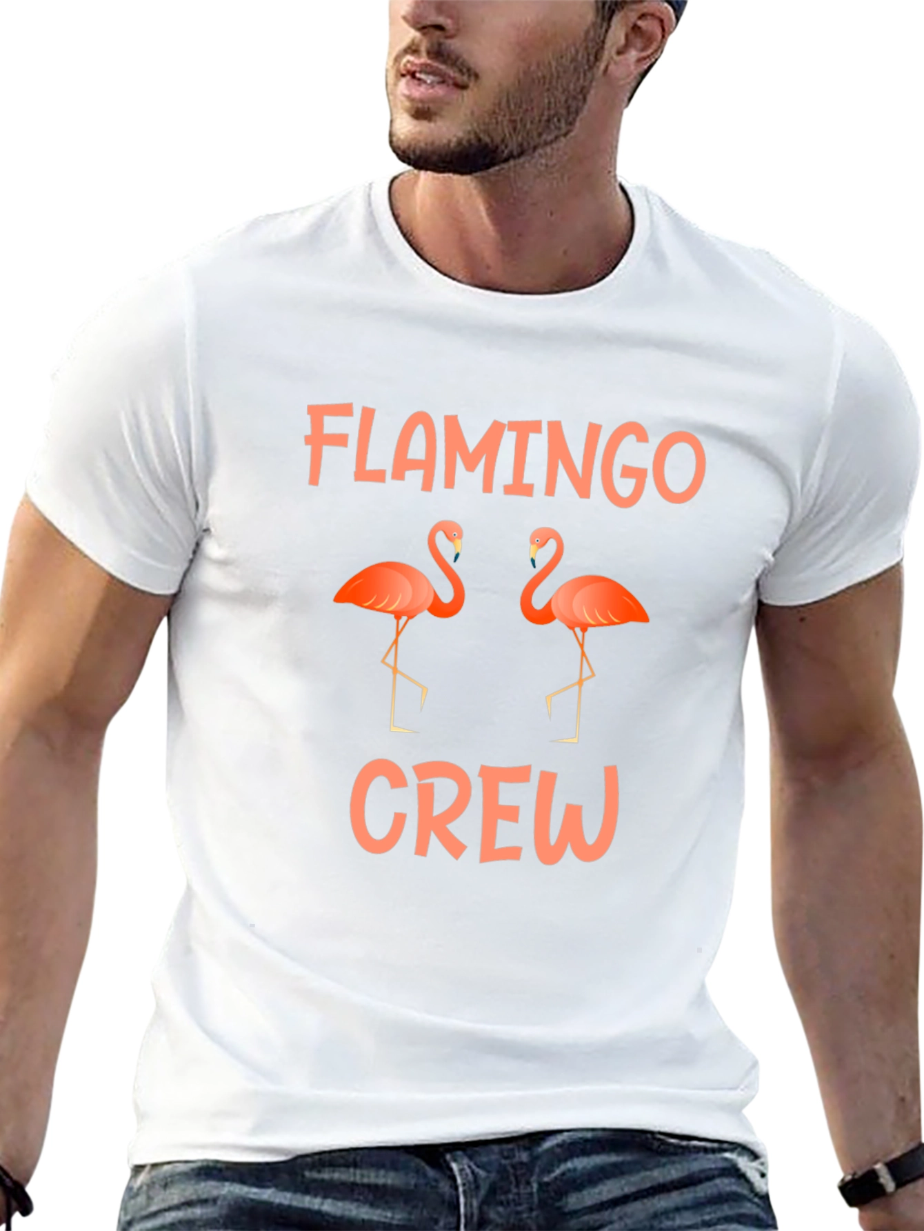 Flamingo Crew Graphic Tee - Mens Black T-Shirt