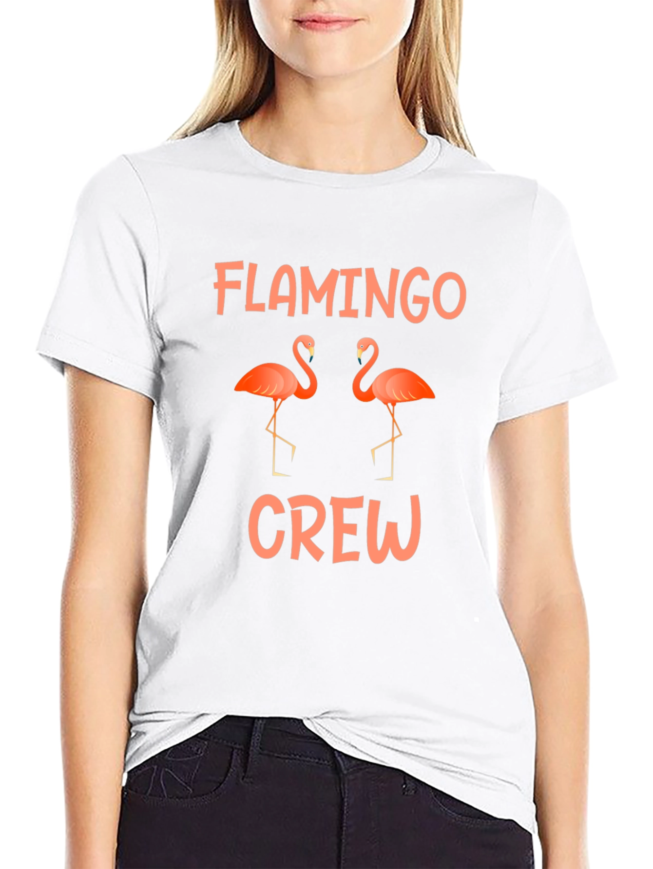 Flamingo Crew Graphic Tee - Mens Black T-Shirt