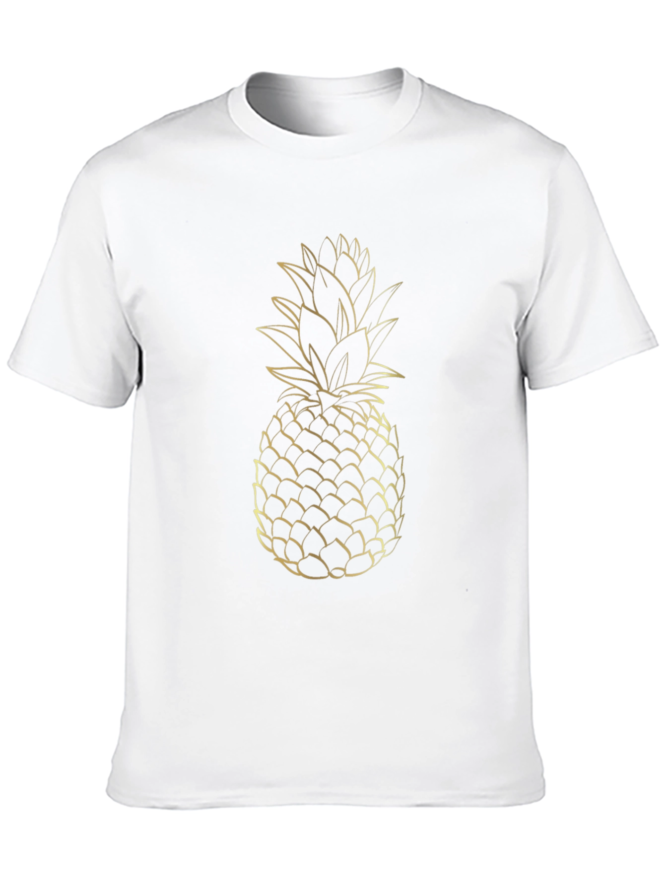 Gold Pineapple Graphic T-Shirt