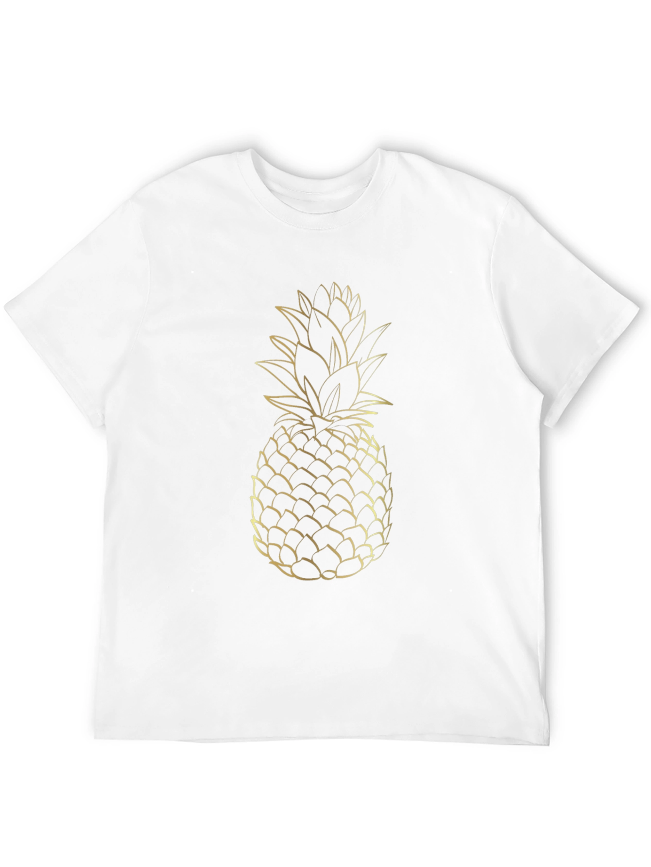 Gold Pineapple Graphic T-Shirt