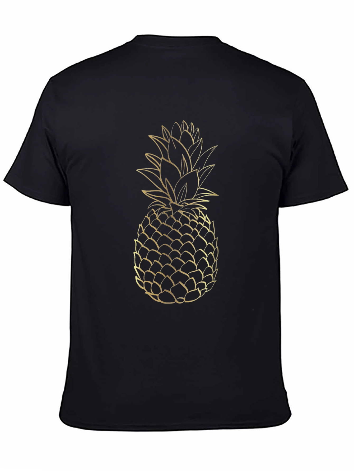 Gold Pineapple Graphic T-Shirt
