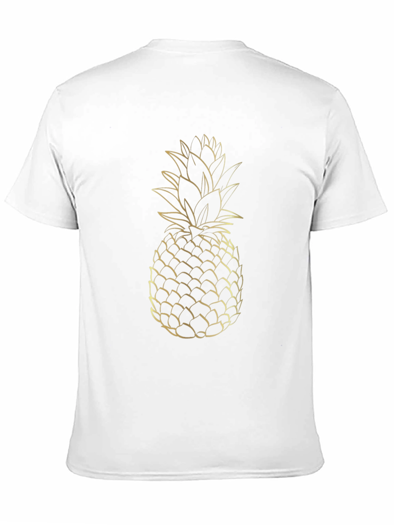Gold Pineapple Graphic T-Shirt