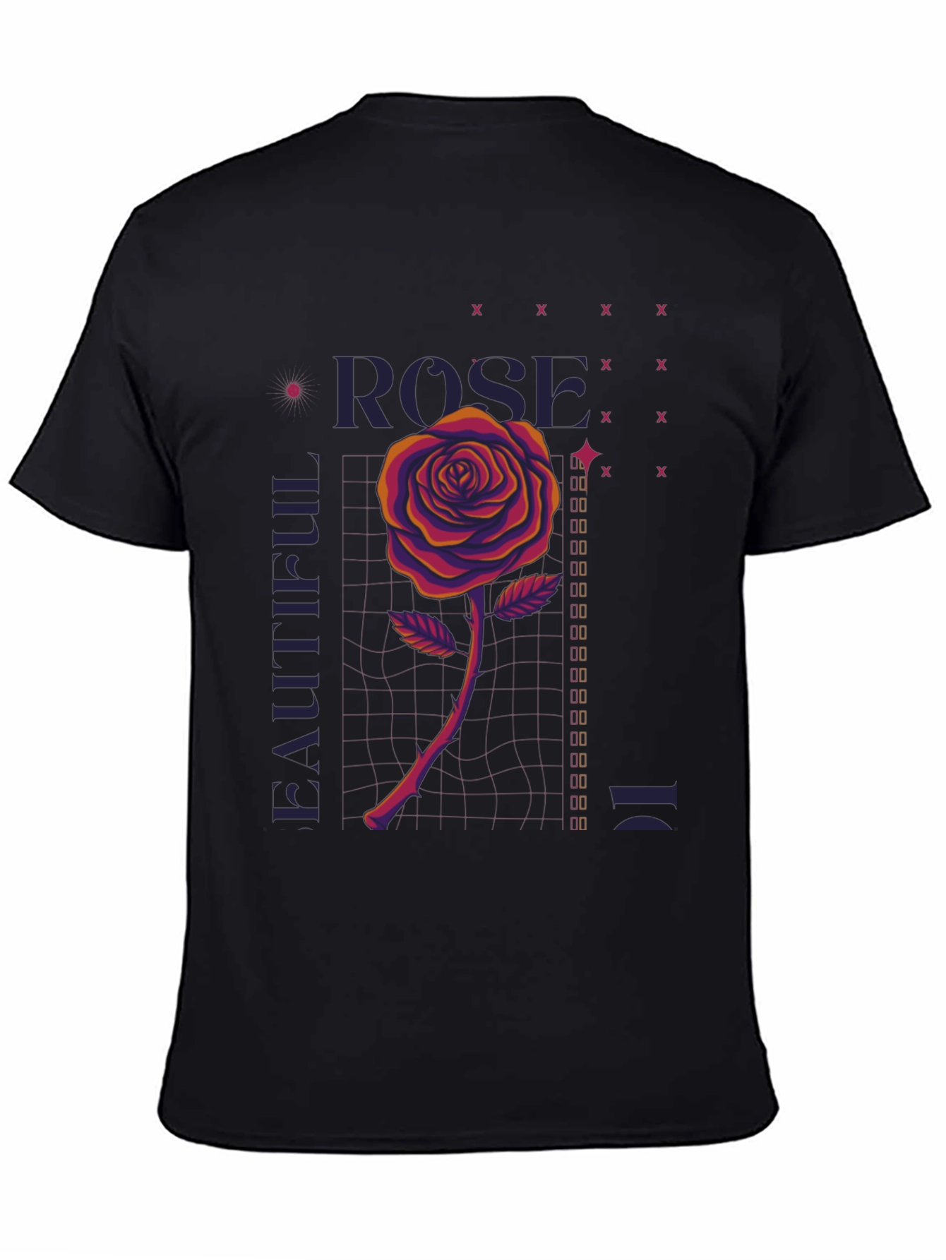Rose Graphic Print Tee - Beautiful Design