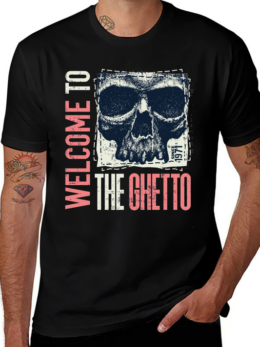 Welcome To The Ghetto Skull Graphic Tee