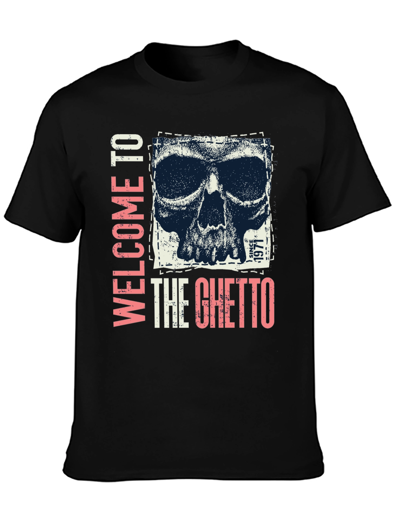 Welcome To The Ghetto Skull Graphic Tee