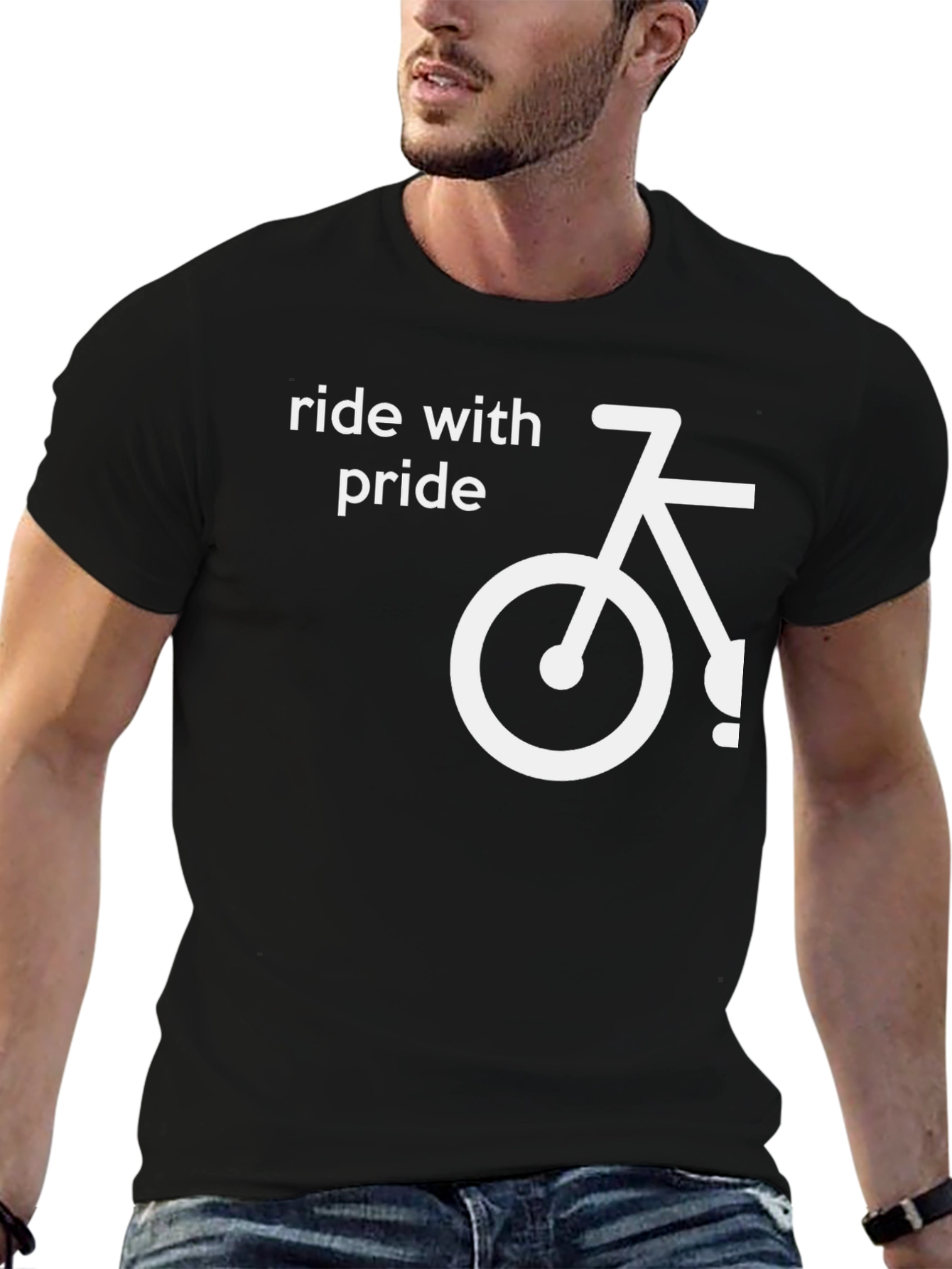 Ride With Pride Bicycle Graphic T-Shirt
