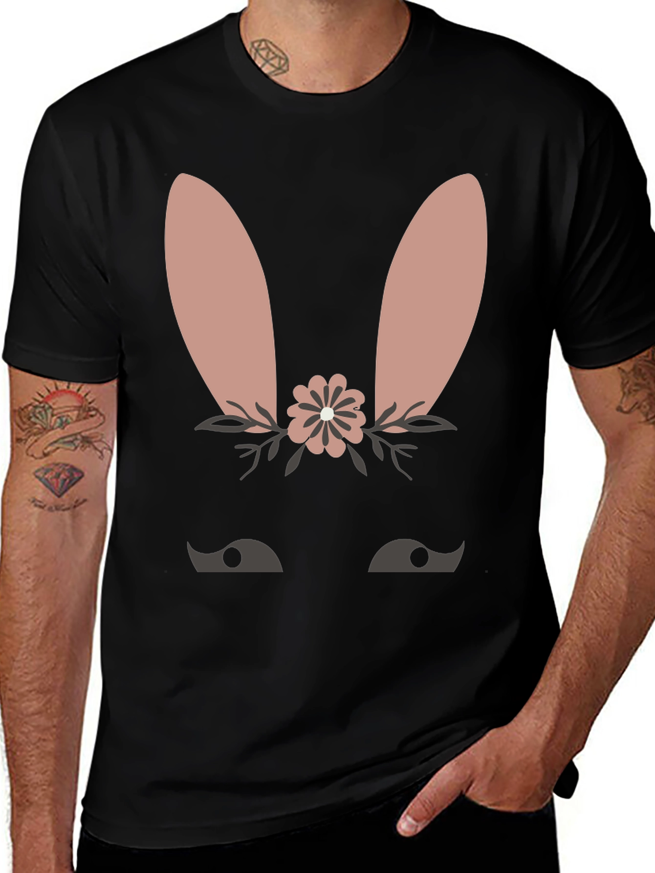 Cute Bunny Face T-Shirt - Easter Spring Tee