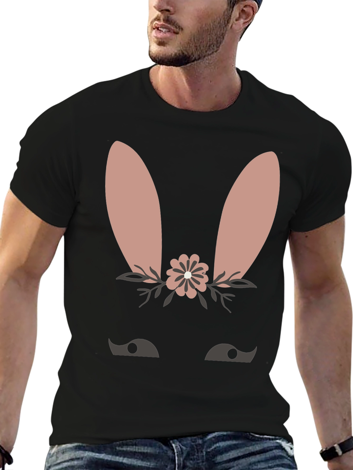 Cute Bunny Face T-Shirt - Easter Spring Tee