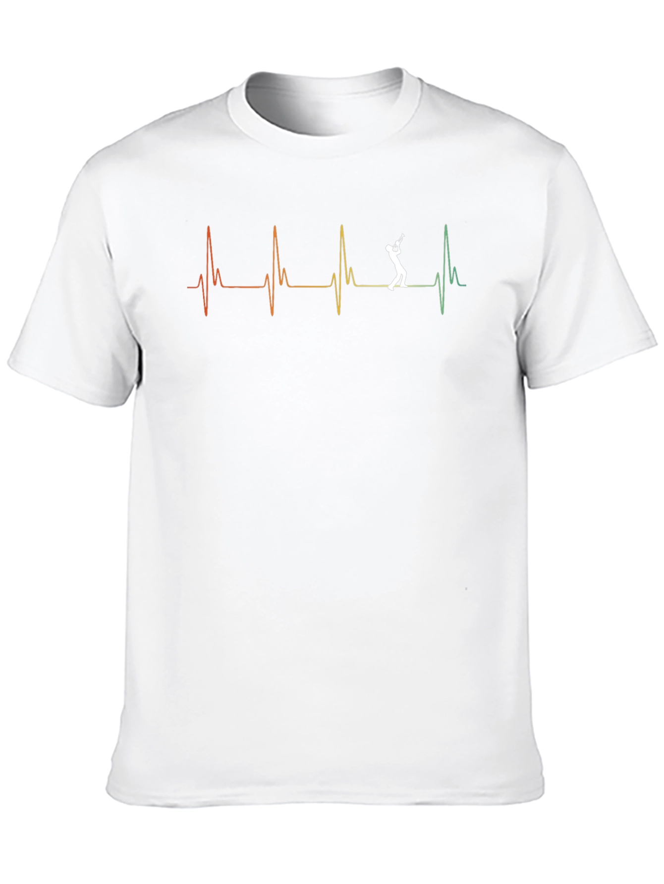 Trumpet Heartbeat Graphic T-Shirt - Musician Tee