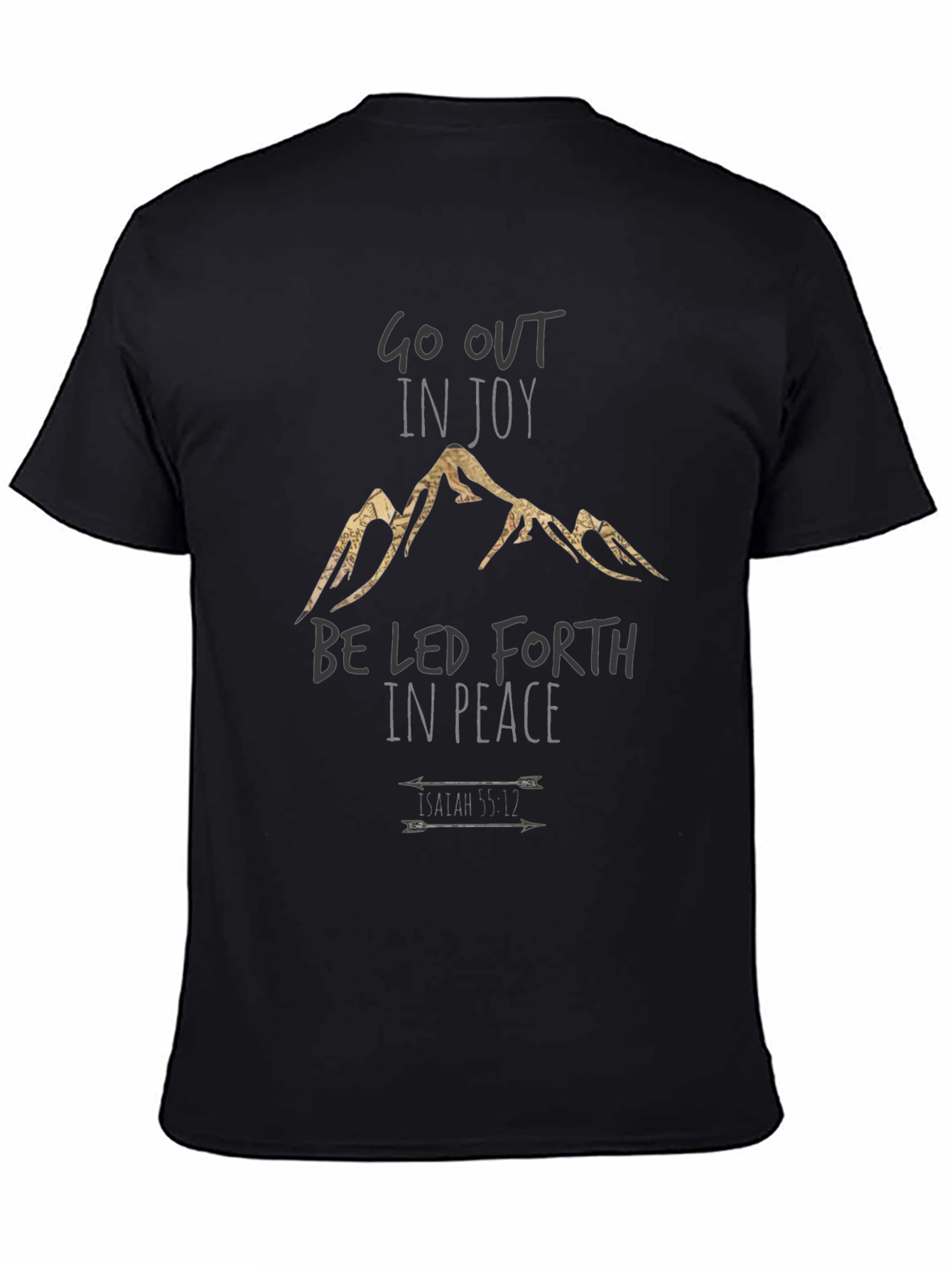 Go Out in Joy T-Shirt - Inspirational Mountain Tee