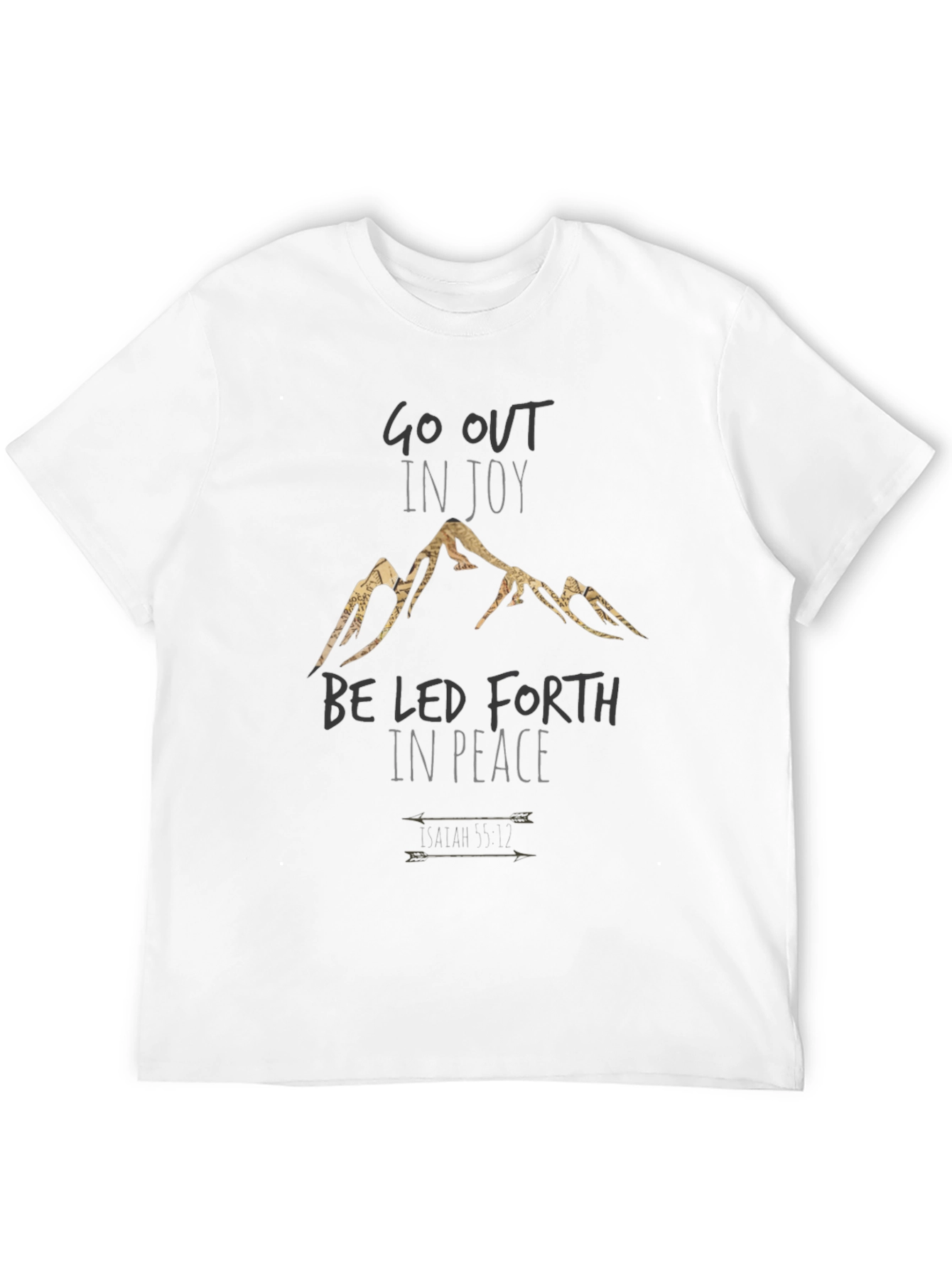 Go Out in Joy T-Shirt - Inspirational Mountain Tee