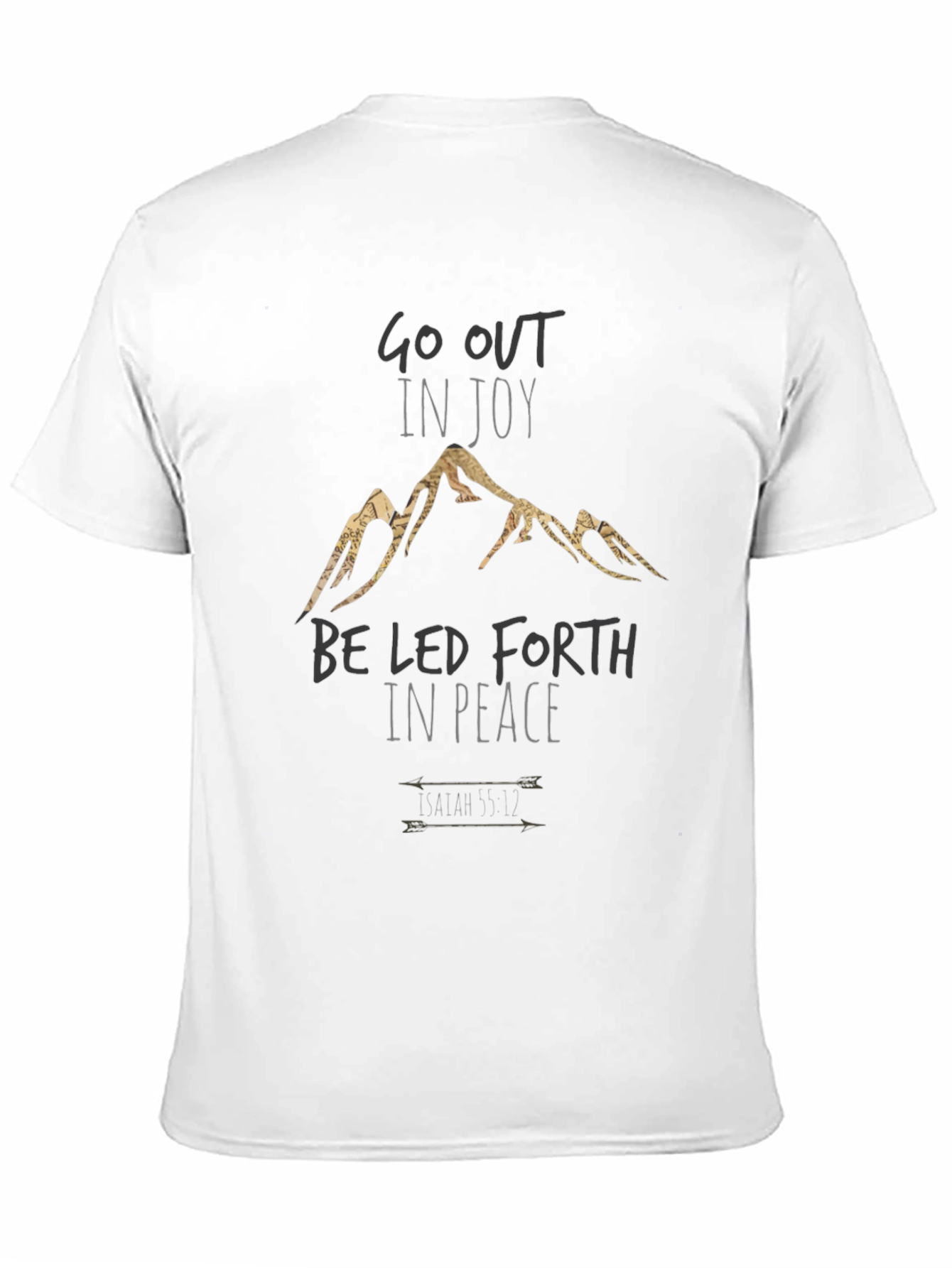 Go Out in Joy T-Shirt - Inspirational Mountain Tee