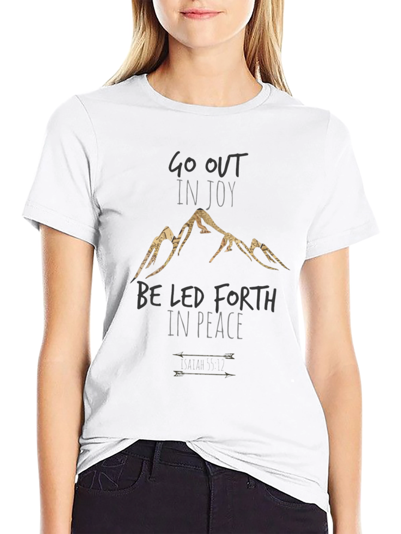 Go Out in Joy T-Shirt - Inspirational Mountain Tee