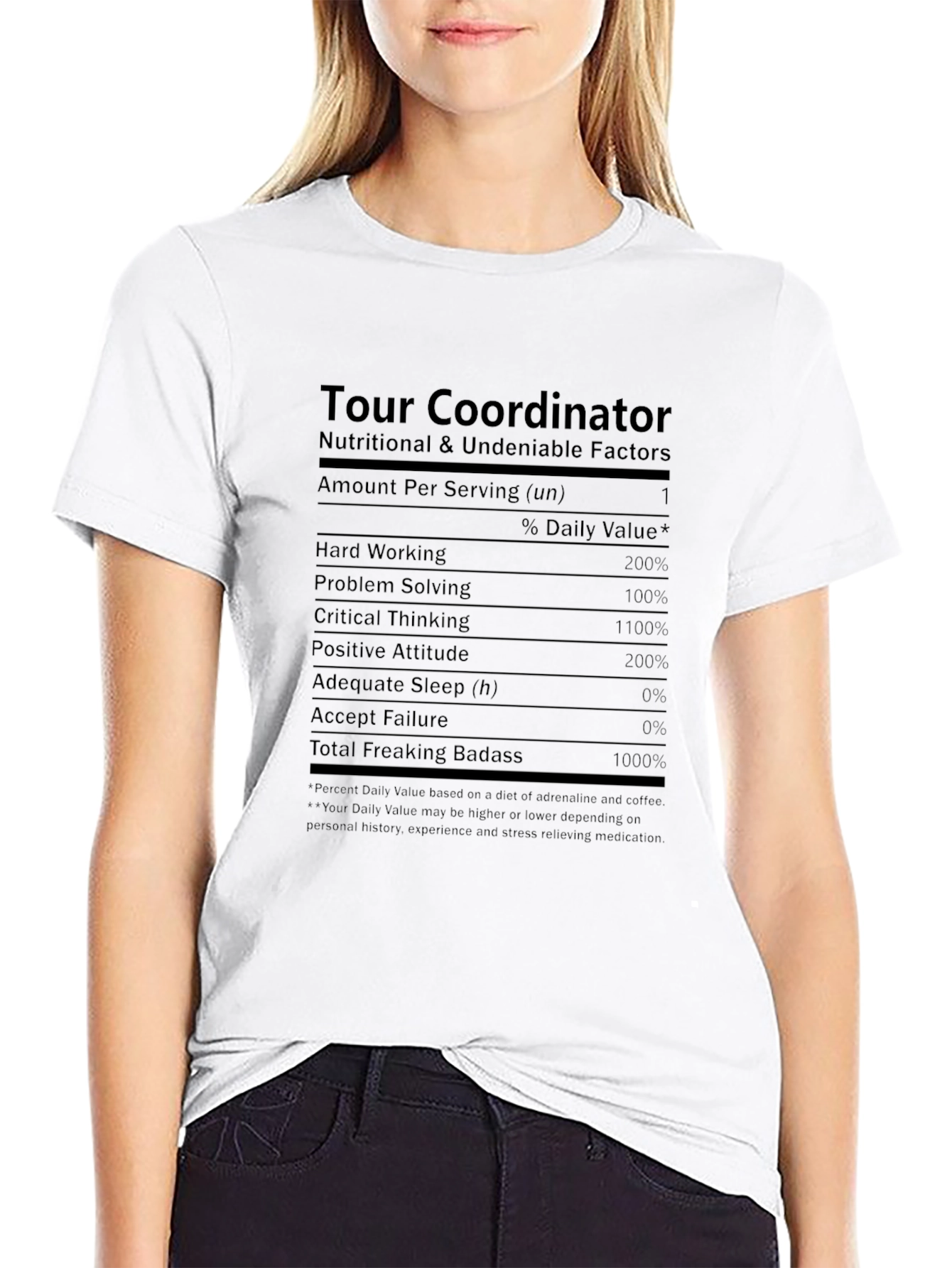 Tour Coordinator Nutrition Facts T-Shirt