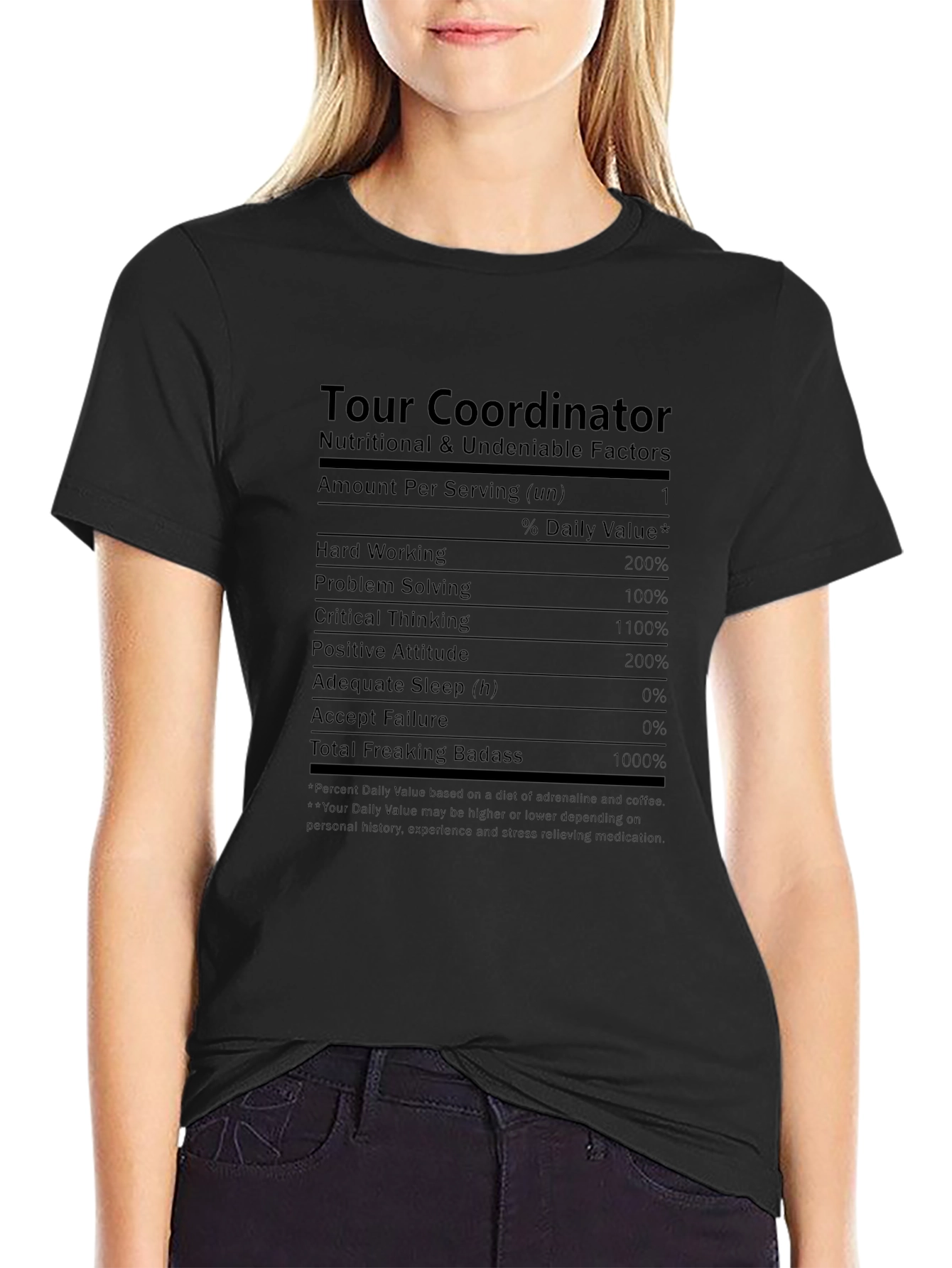Tour Coordinator Nutrition Facts T-Shirt