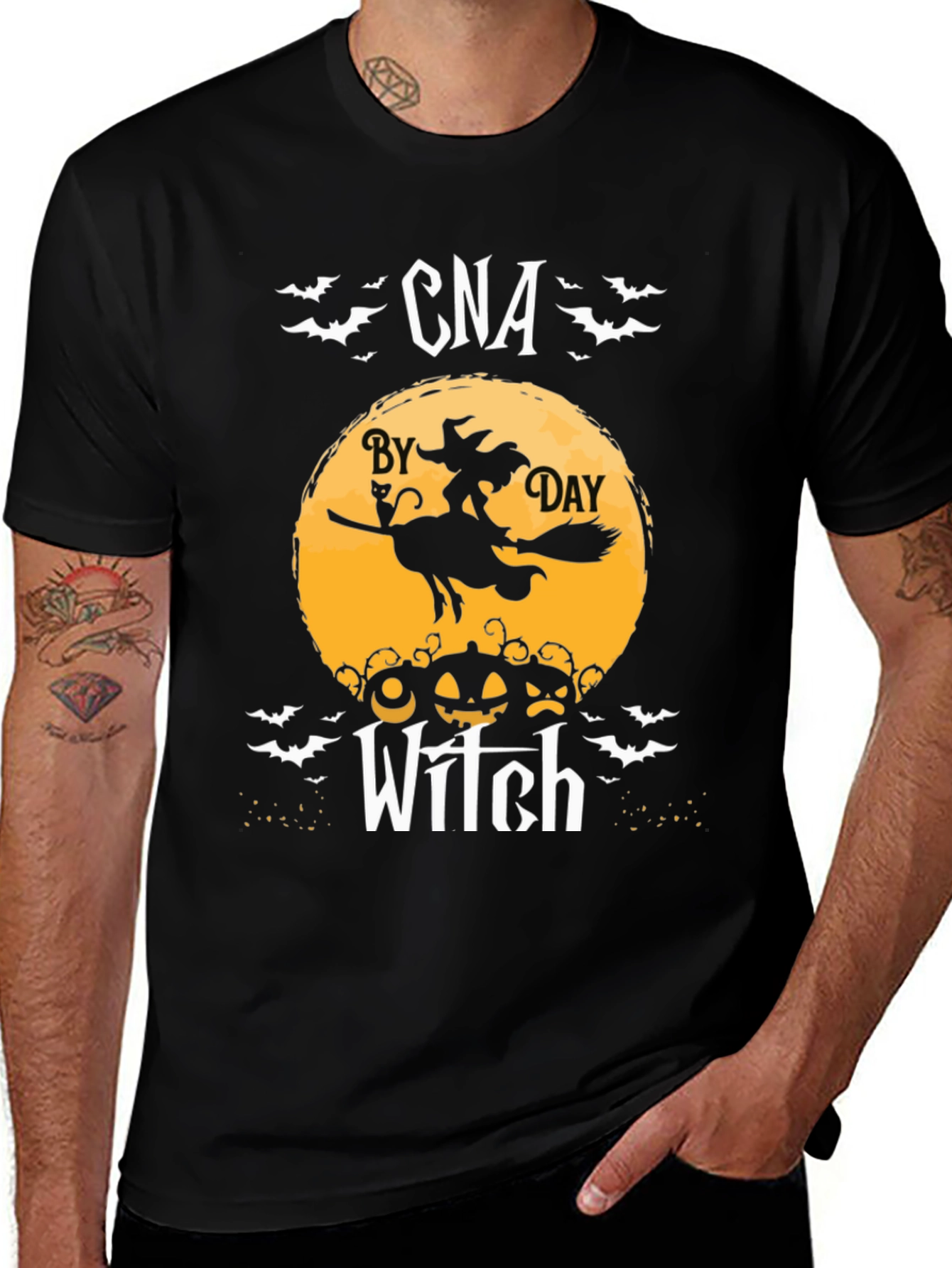 CNA by Day Witch T-Shirt - Halloween Nurse Tee