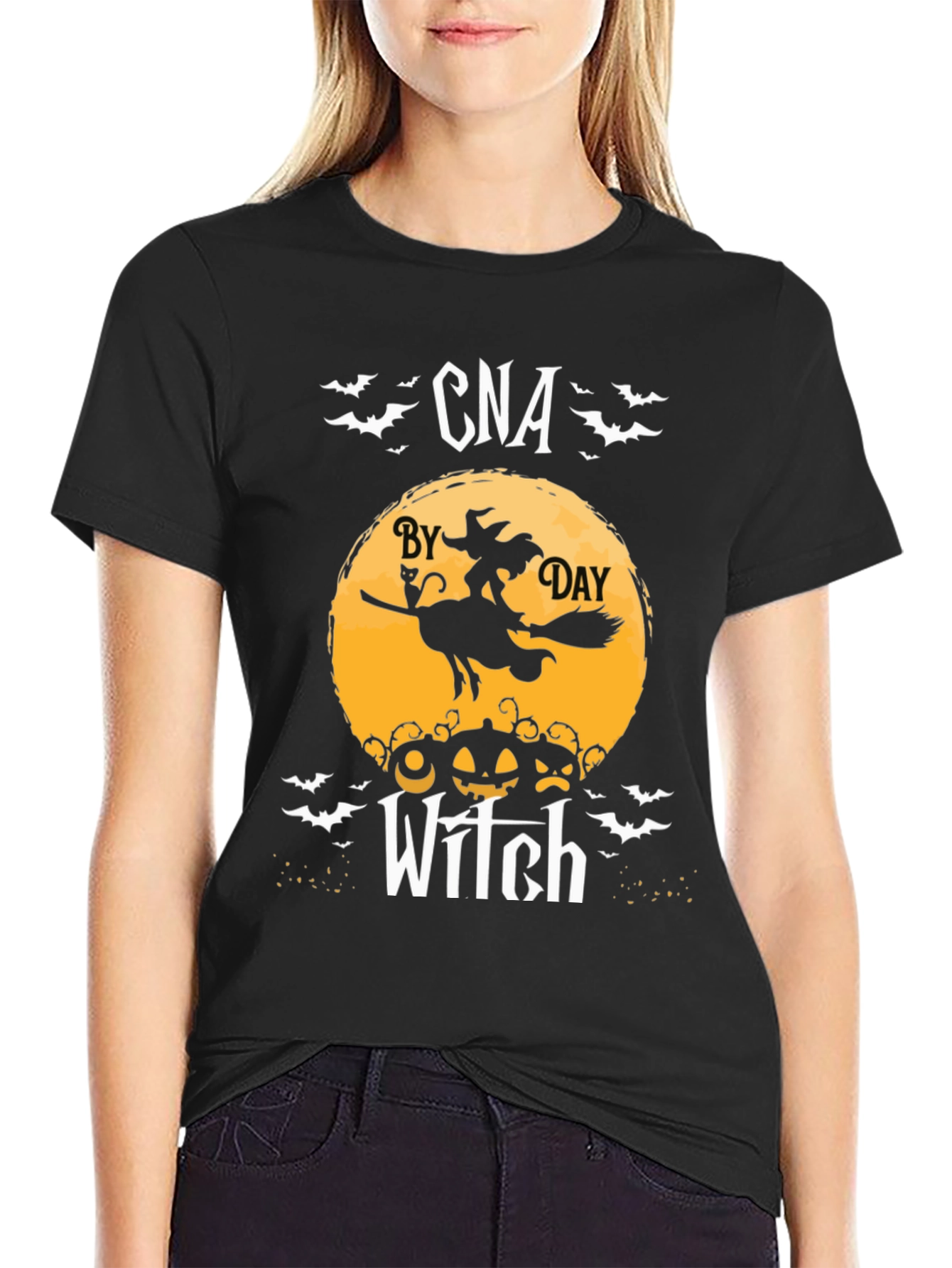 CNA by Day Witch T-Shirt - Halloween Nurse Tee