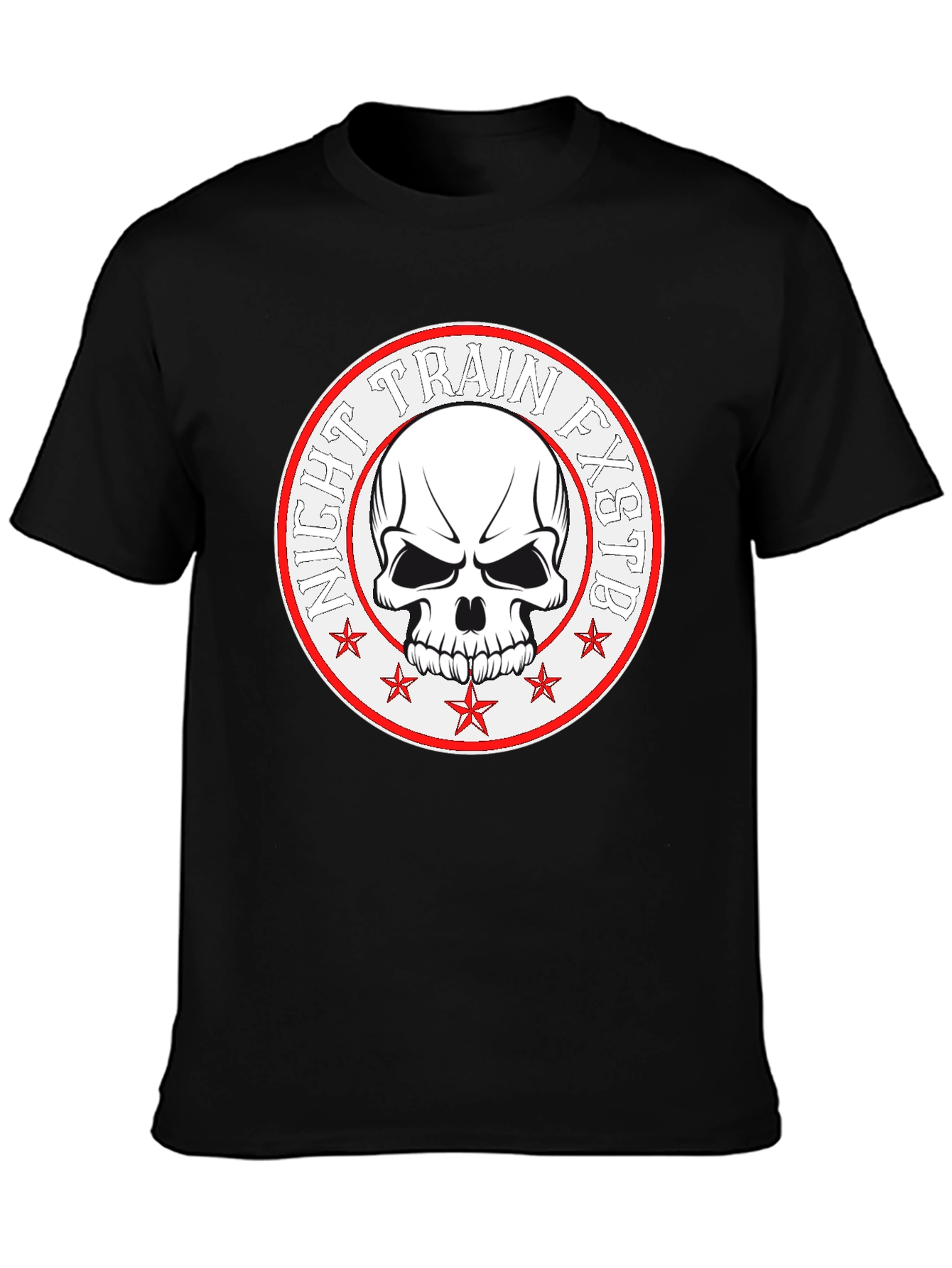 Night Train FXSTB Skull Graphic T-Shirt