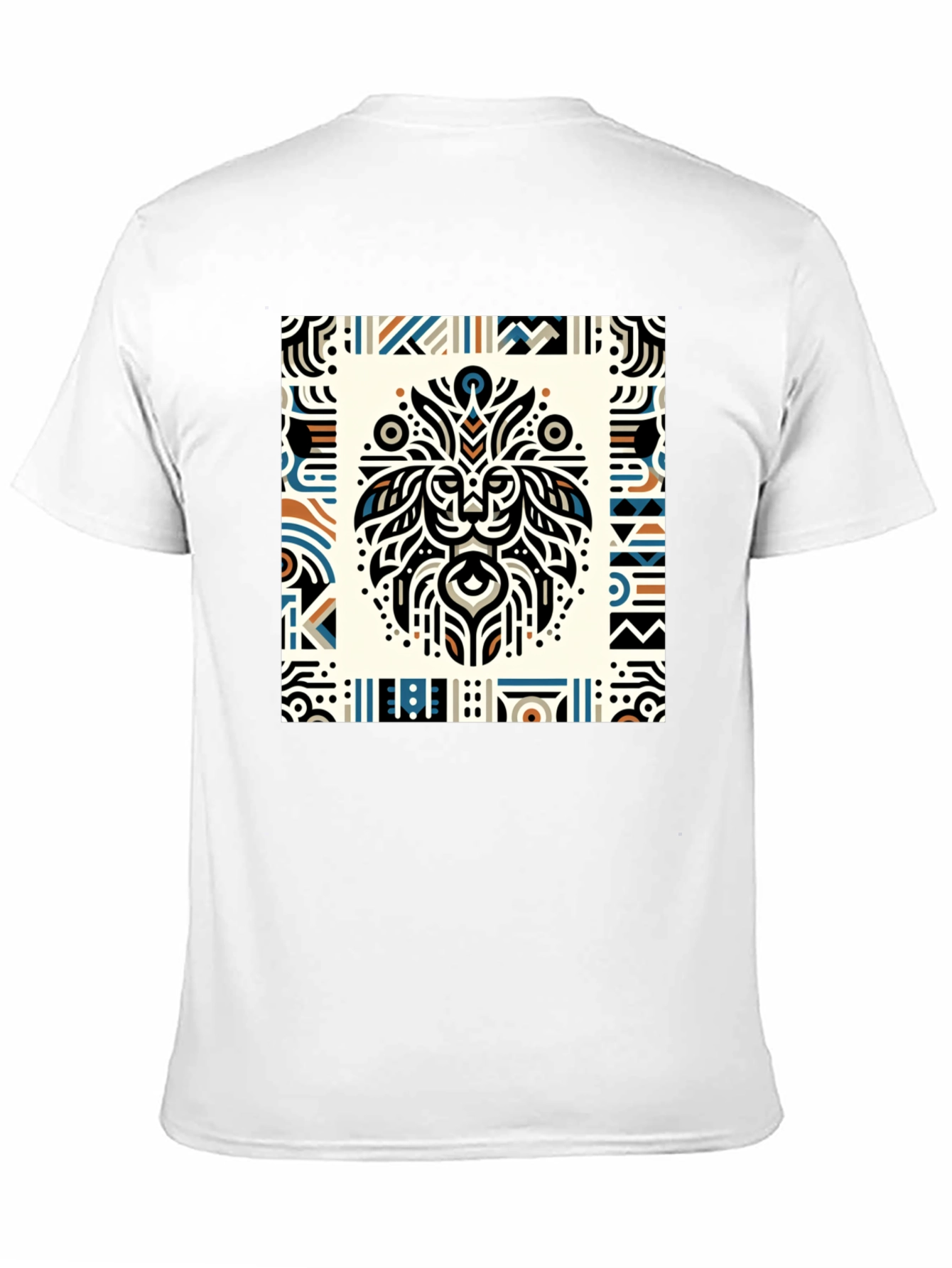 Tribal Lion Graphic Tee - Stylish Mens Black T-Shirt
