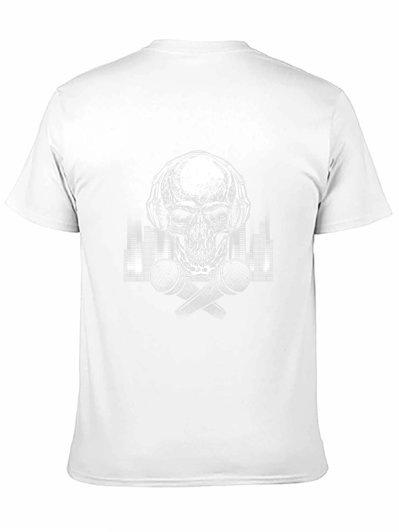 Skull DJ Graphic Tee - Black Cotton T-Shirt