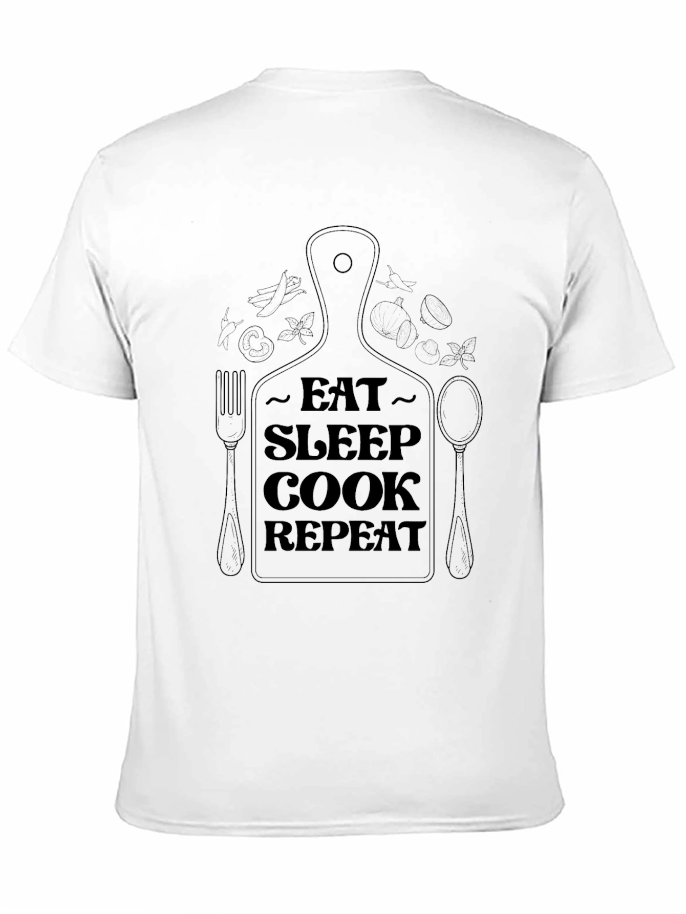 Eat Sleep Cook Repeat T-Shirt - Foodie Gift