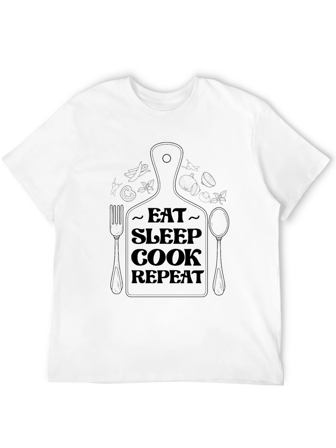 Eat Sleep Cook Repeat T-Shirt - Foodie Gift