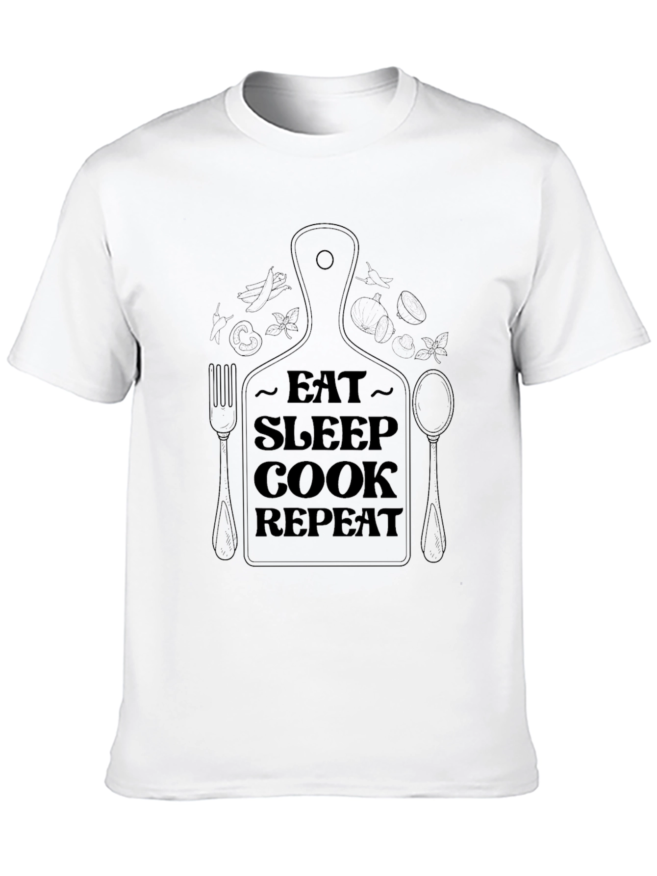 Eat Sleep Cook Repeat T-Shirt - Foodie Gift