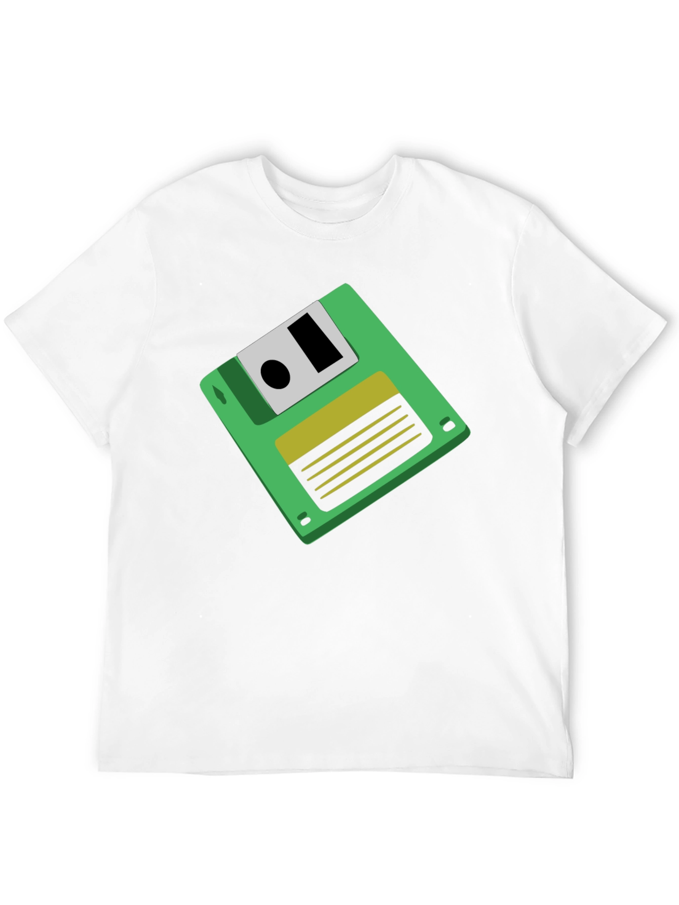 Retro Floppy Disk Graphic Tee - Black Unisex T-Shirt