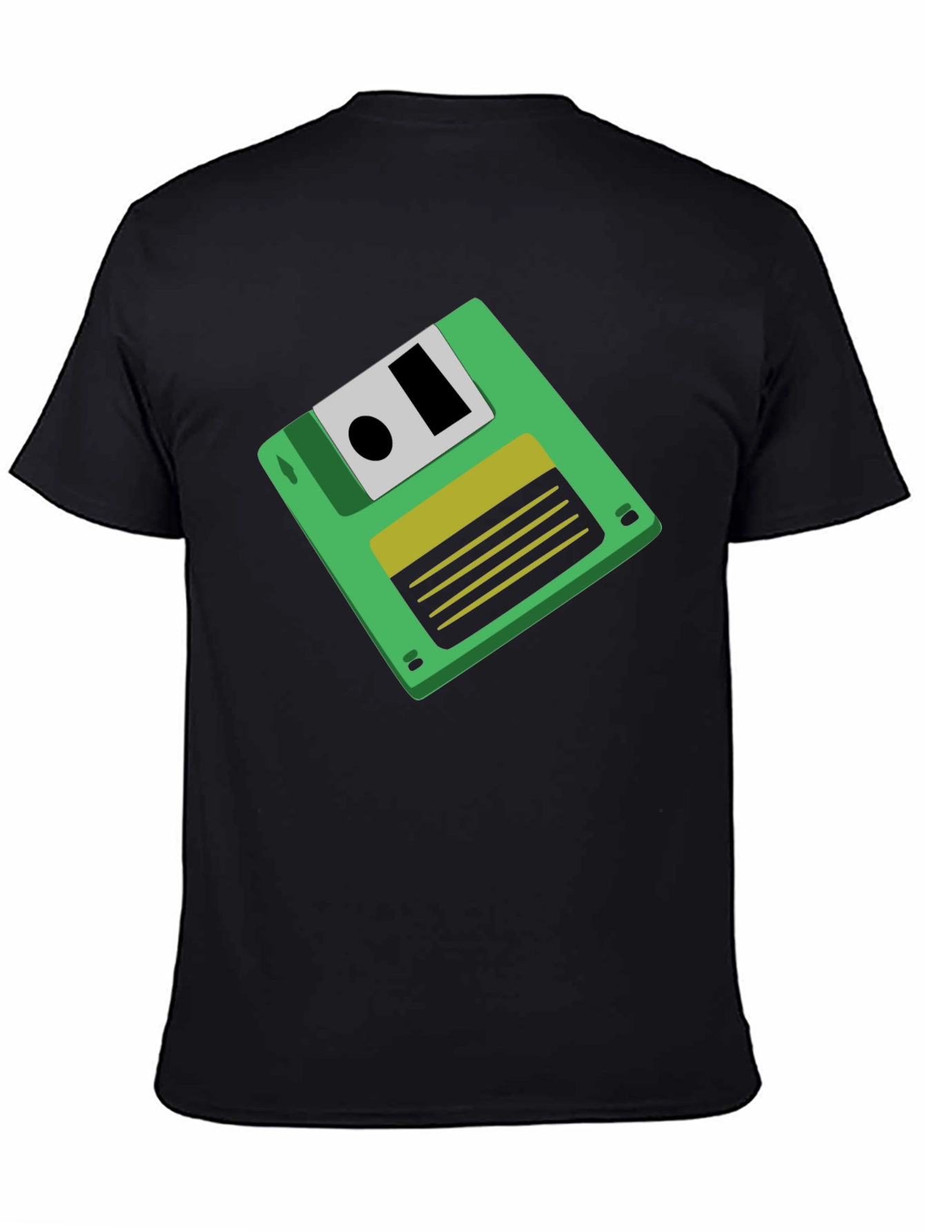 Retro Floppy Disk Graphic Tee - Black Unisex T-Shirt