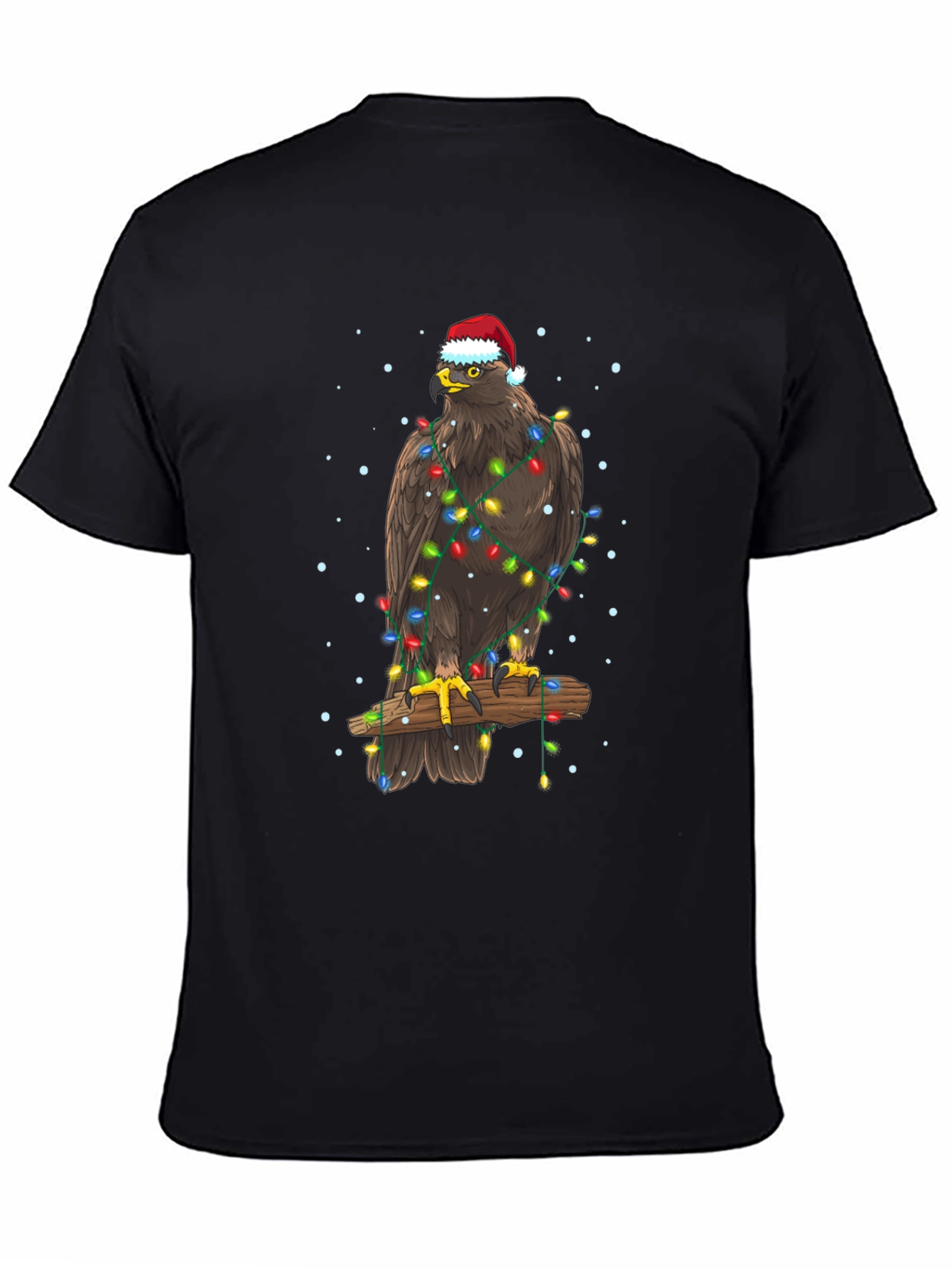 Eagle Christmas Lights T-Shirt - Holiday Apparel