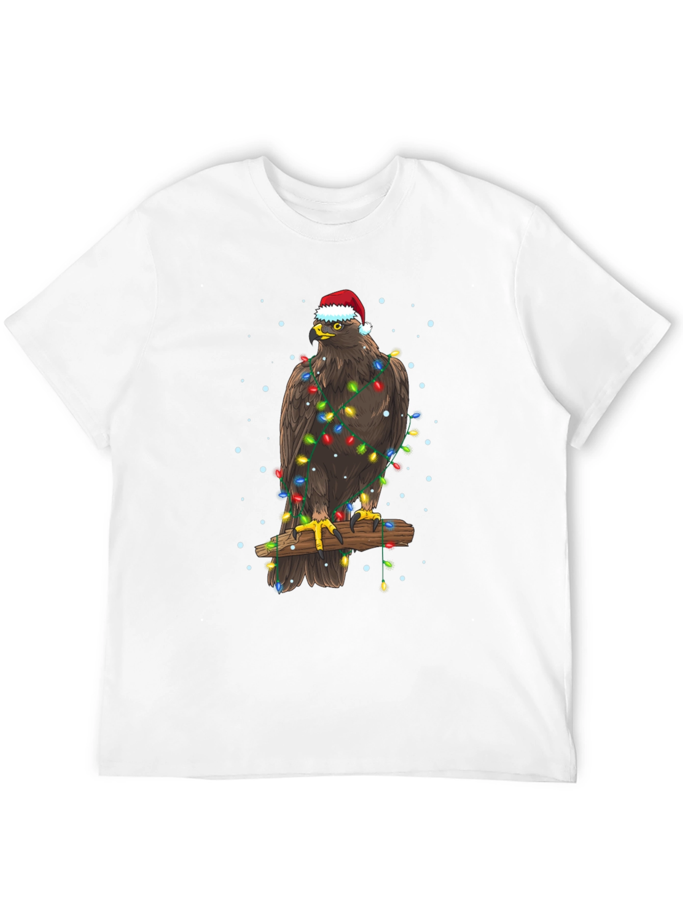 Eagle Christmas Lights T-Shirt - Holiday Apparel