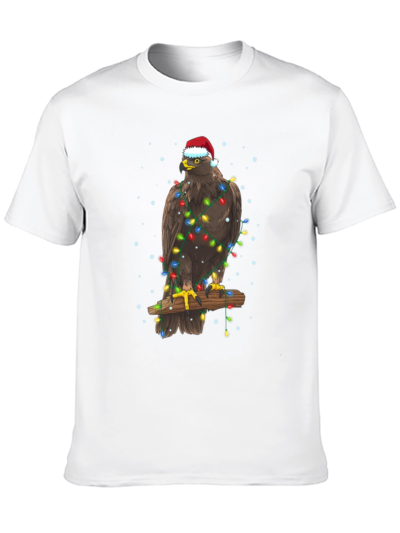 Eagle Christmas Lights T-Shirt - Holiday Apparel