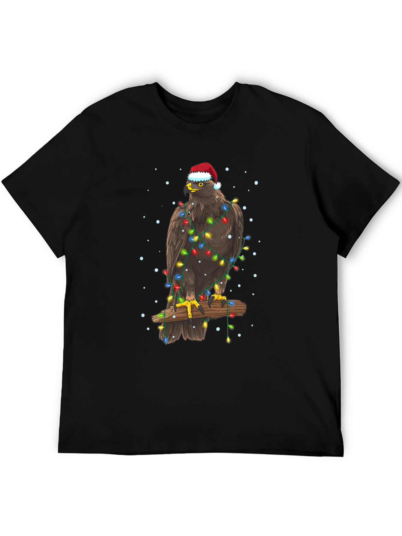 Eagle Christmas Lights T-Shirt - Holiday Apparel