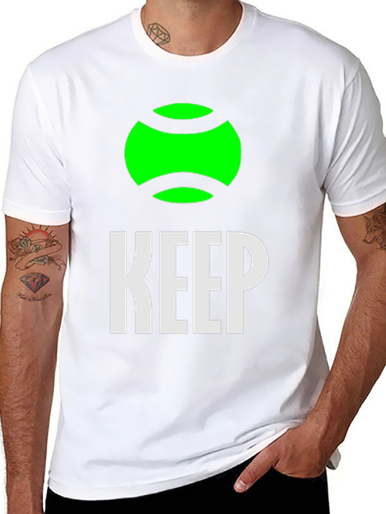 Keep Tennis Graphic T-Shirt - Sporty Style