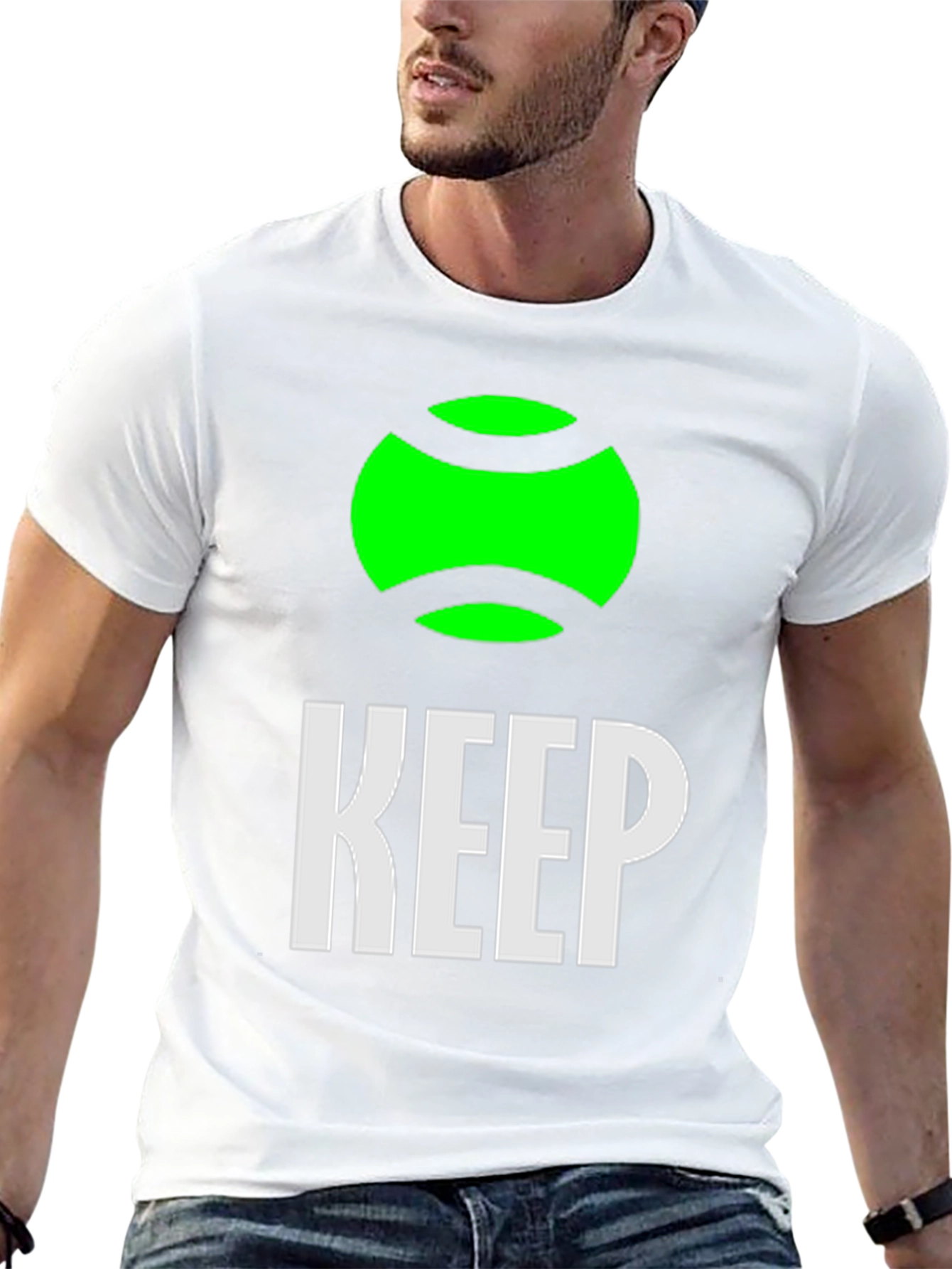 Keep Tennis Graphic T-Shirt - Sporty Style