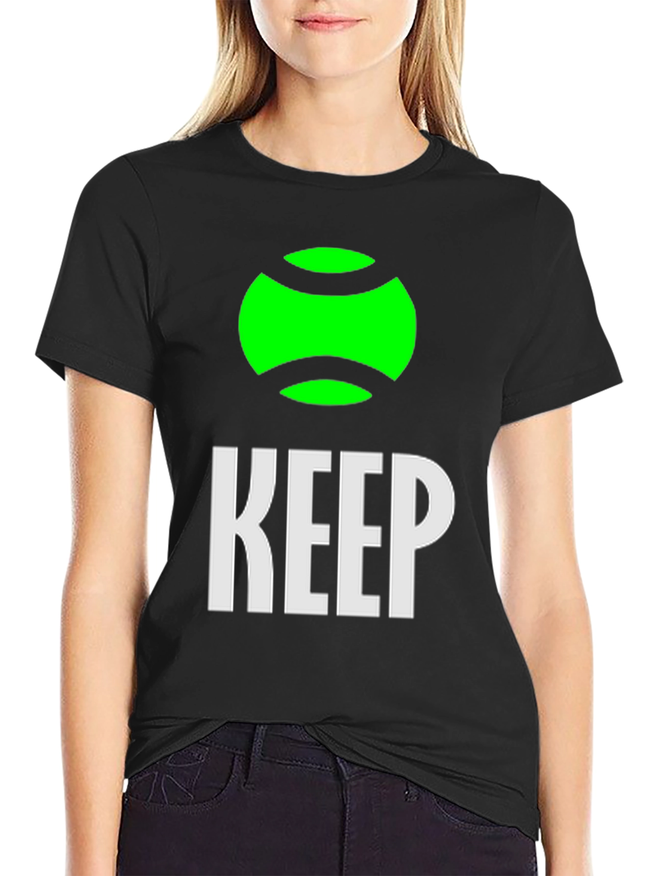 Keep Tennis Graphic T-Shirt - Sporty Style
