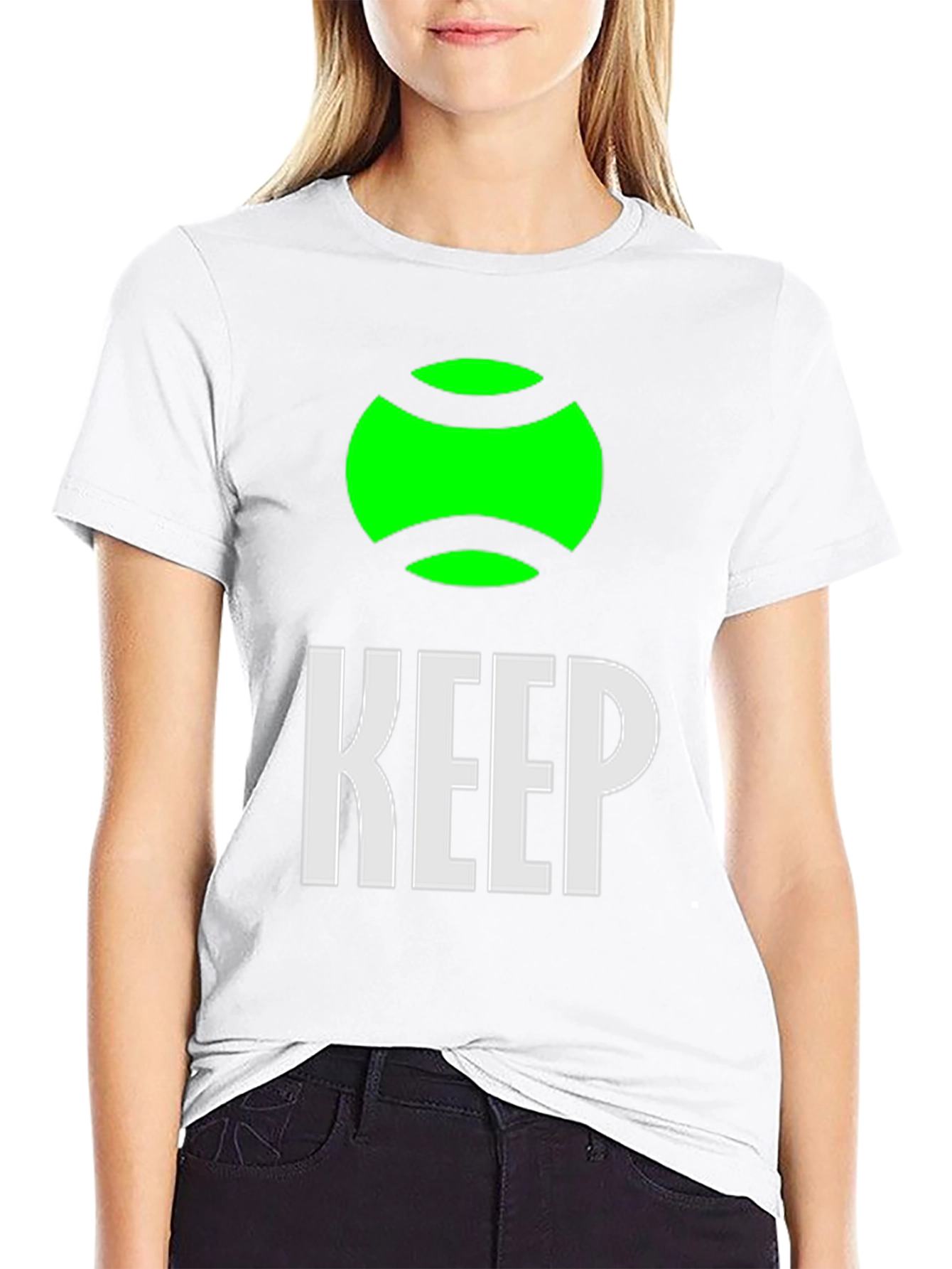Keep Tennis Graphic T-Shirt - Sporty Style