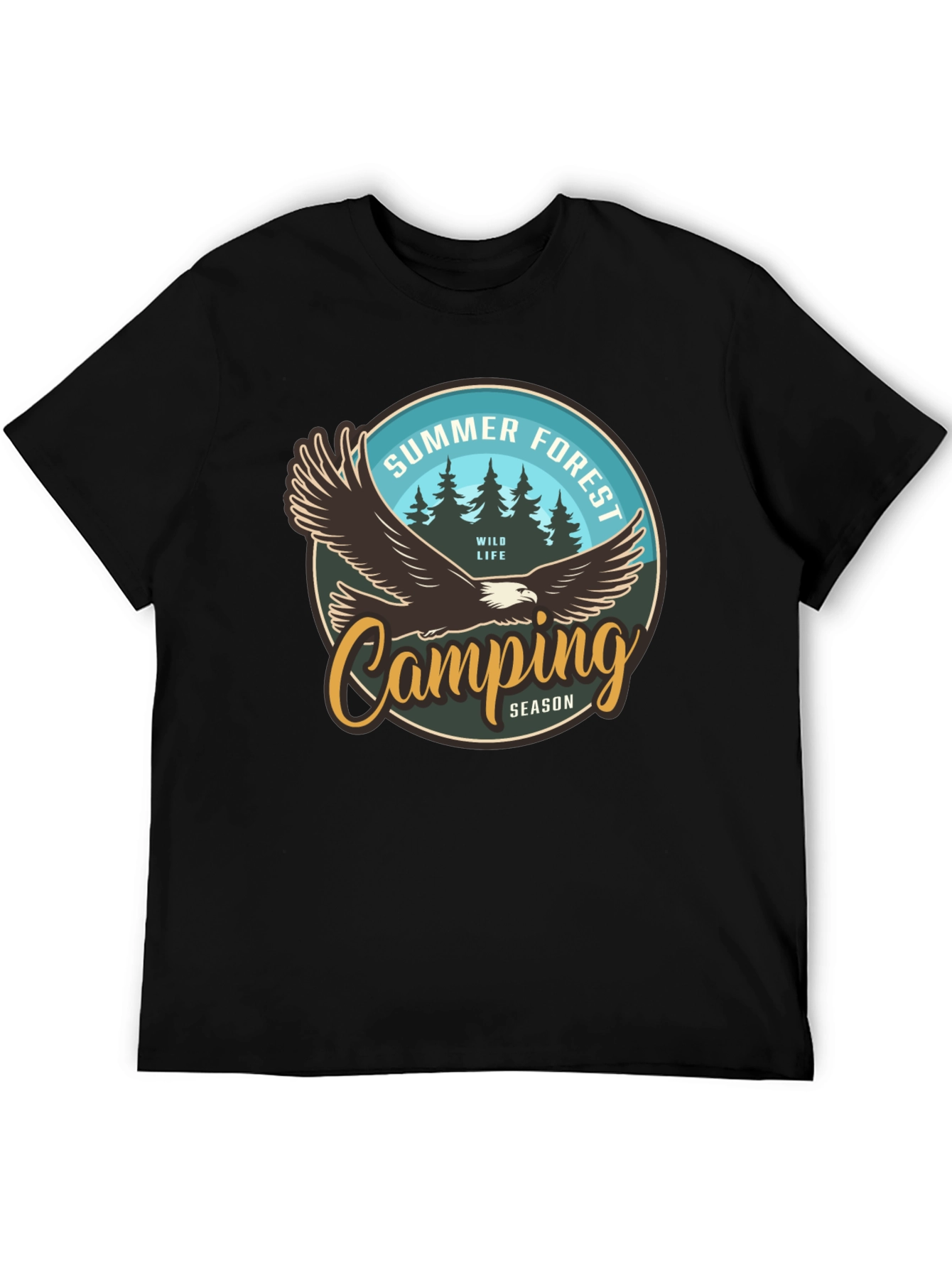 Summer Forest Camping Graphic T-Shirt